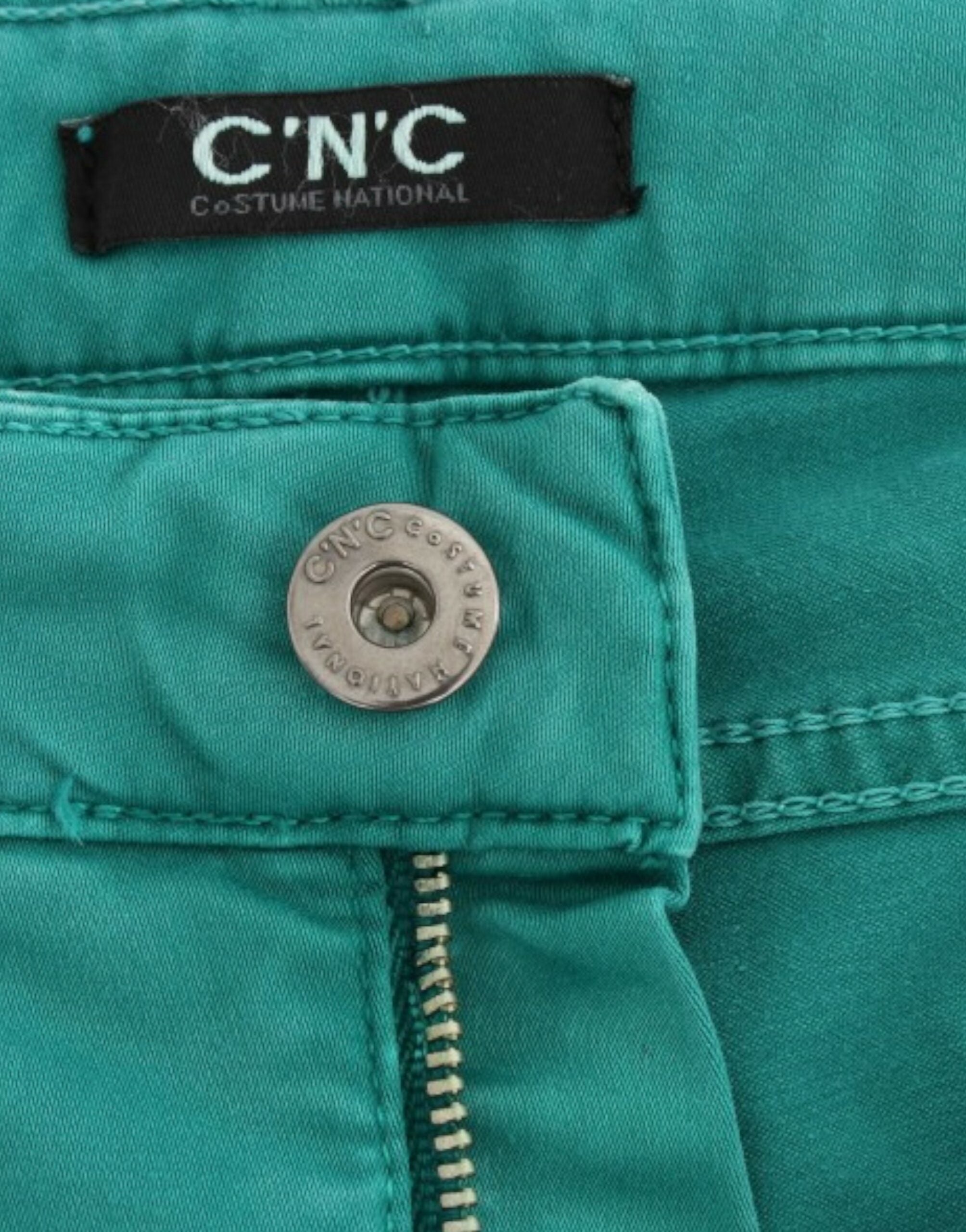 Costume National Green Straight-Leg Jeans