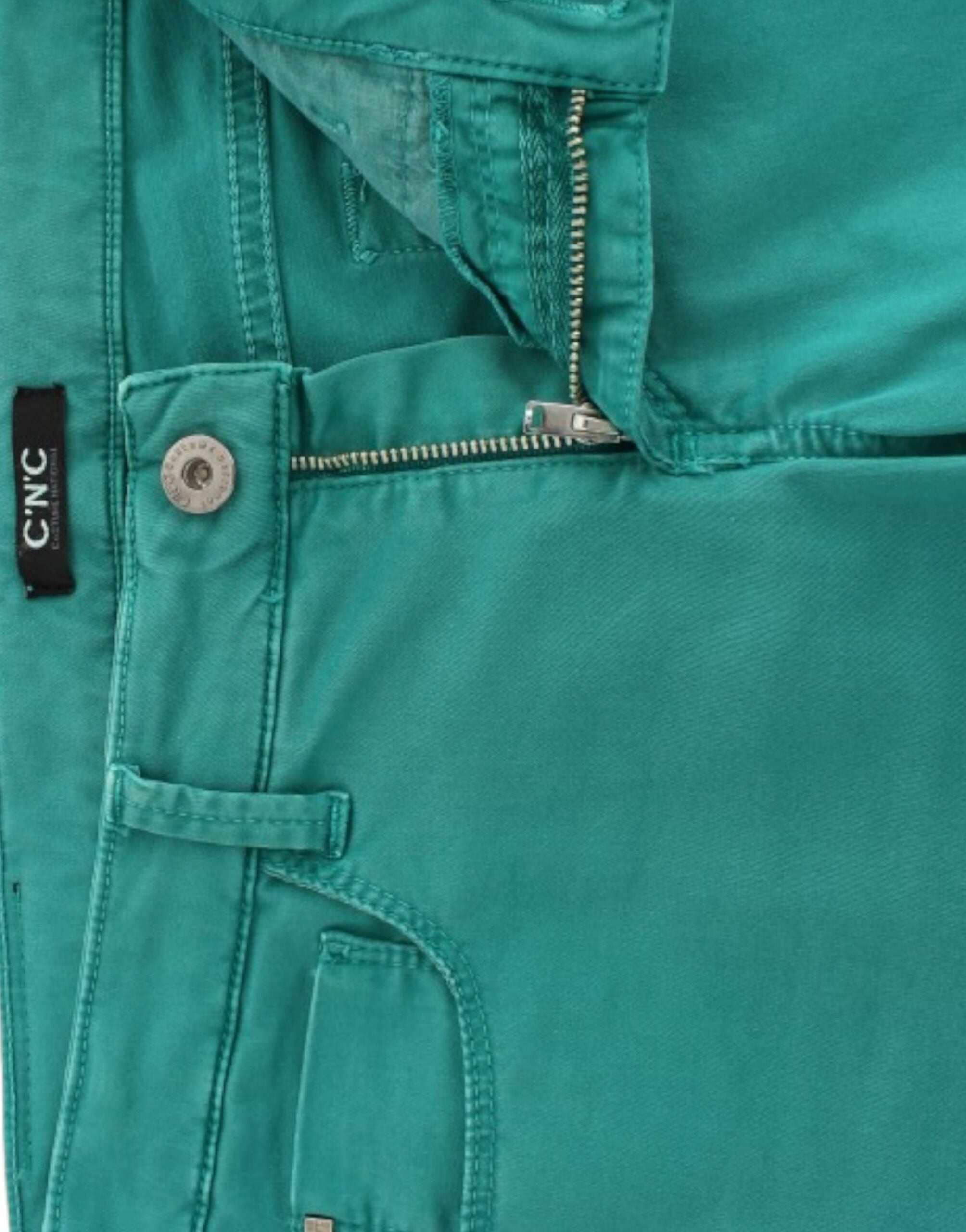 Costume National Green Straight-Leg Jeans