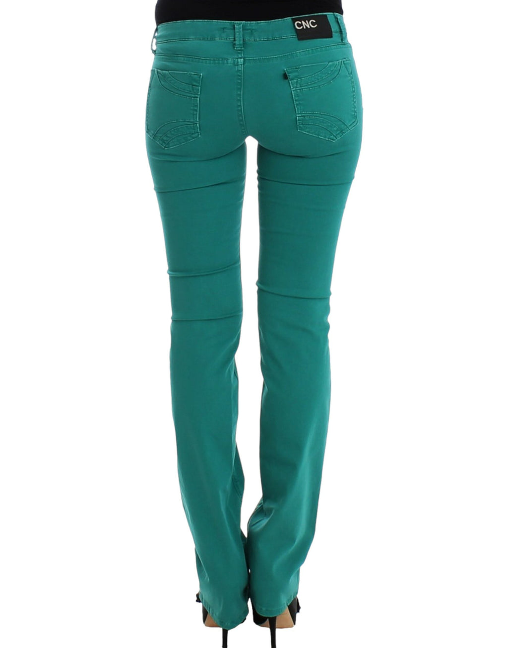 Costume National Green Straight-Leg Jeans