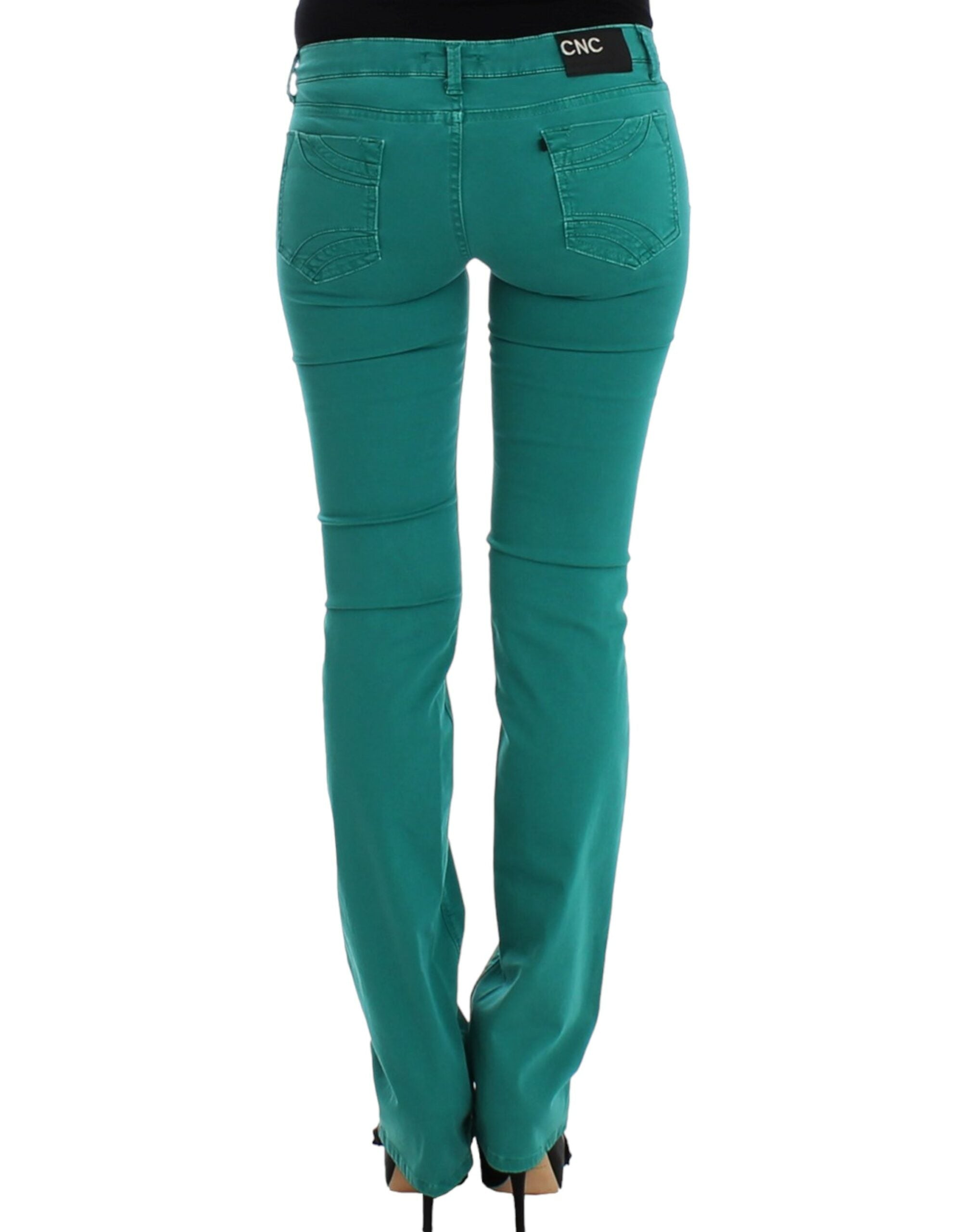 Costume National Green Straight-Leg Jeans