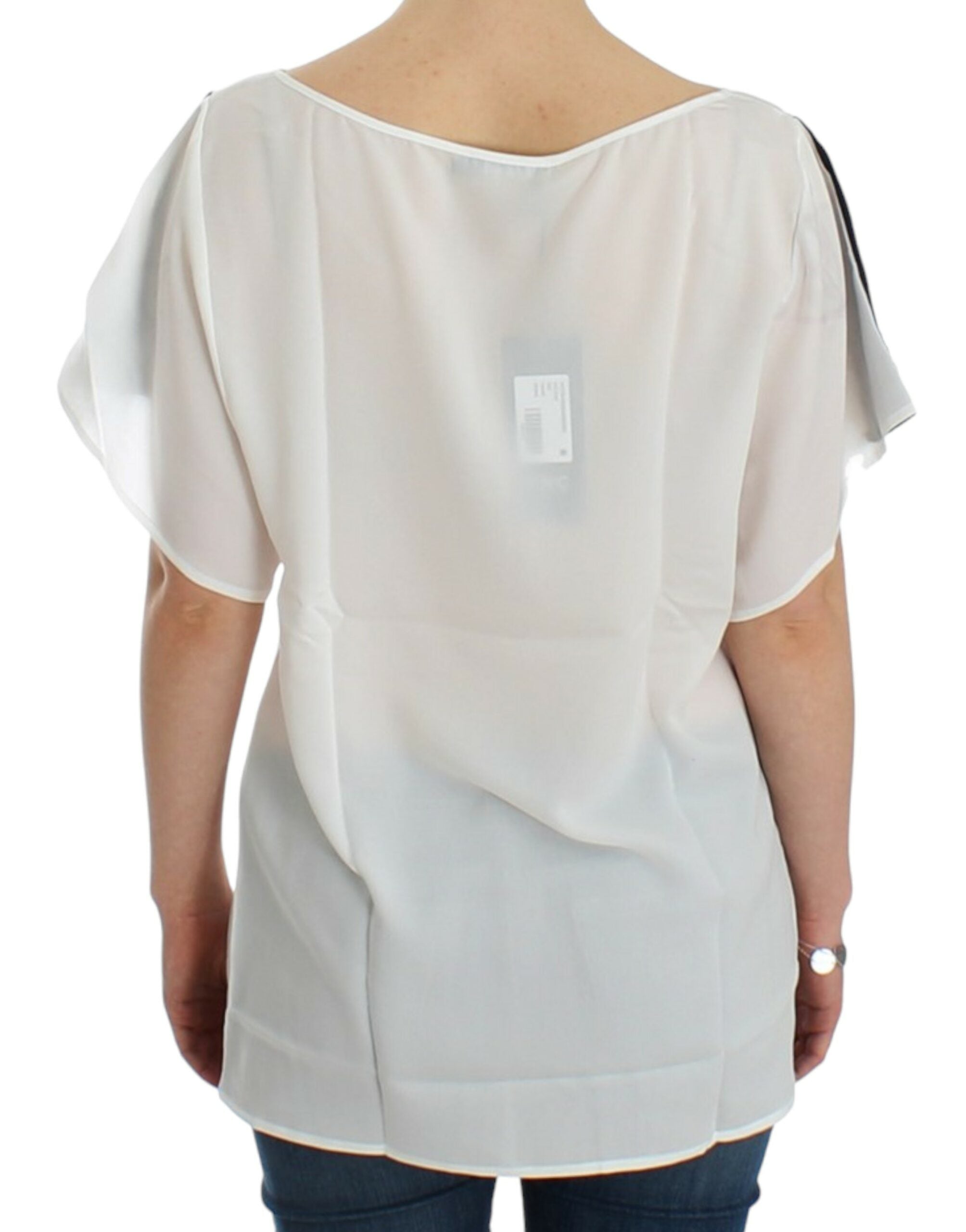 Costume National Weiße Bluse mit Motivdruck