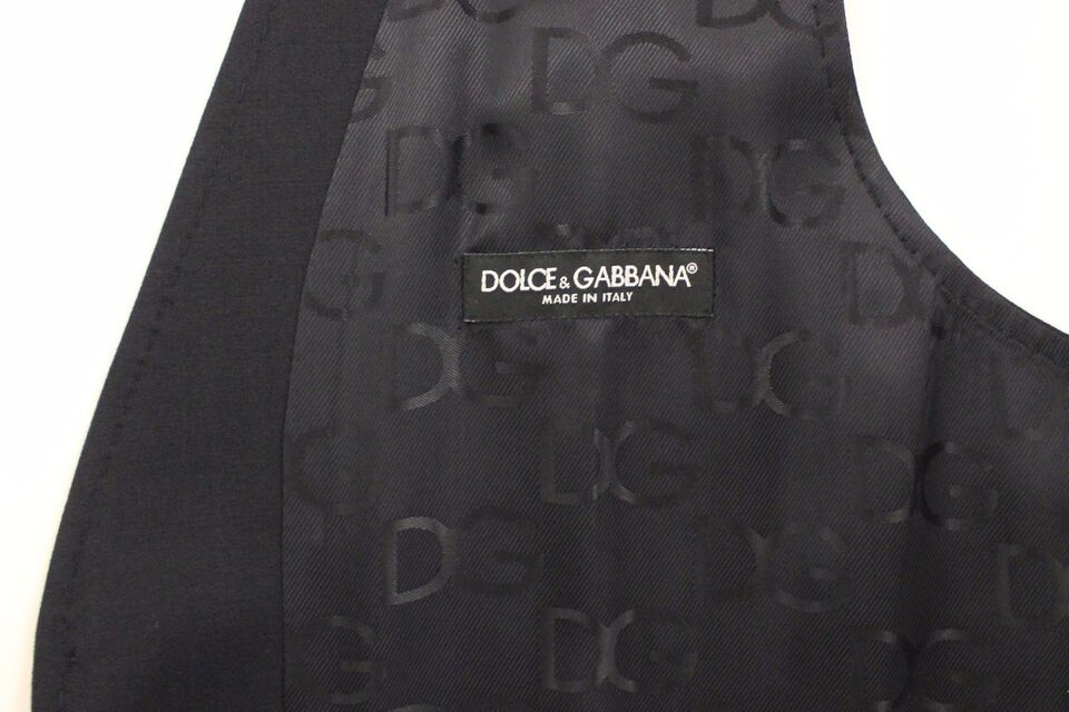 Dolce & Gabbana Blauer Baumwoll-Stretchwesten-Blazer
