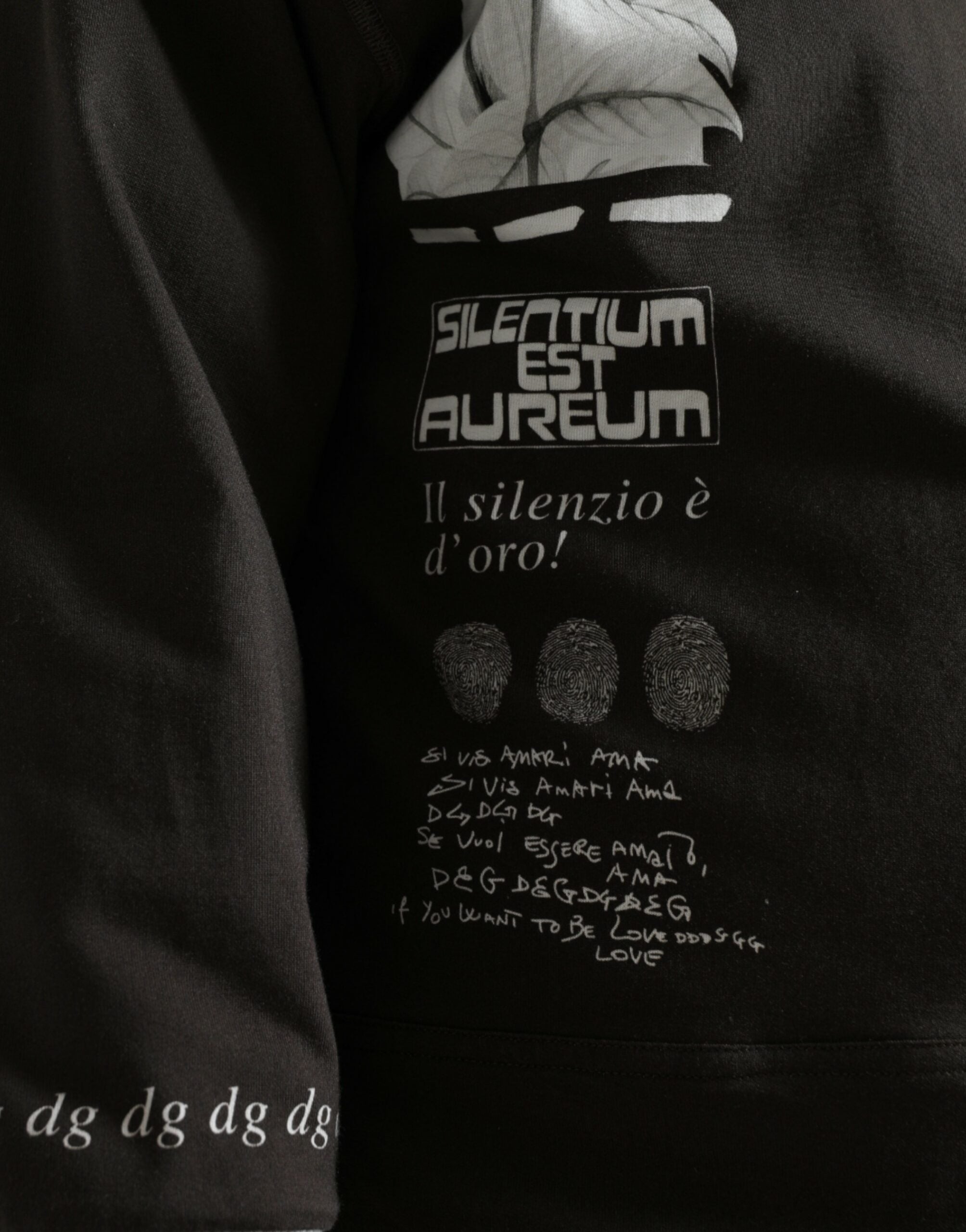 Dolce & Gabbana Dunkelgrauer Pullover aus Baumwolle mit Knopfleiste