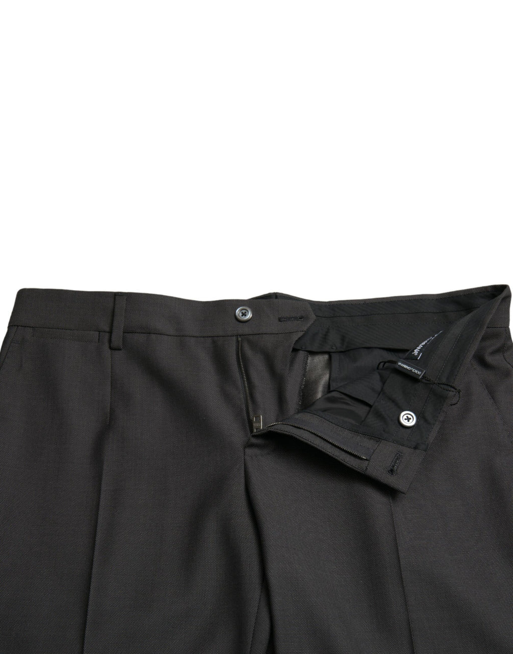 Dolce & Gabbana Dunkelgraue schmale formelle Stretch-Hose