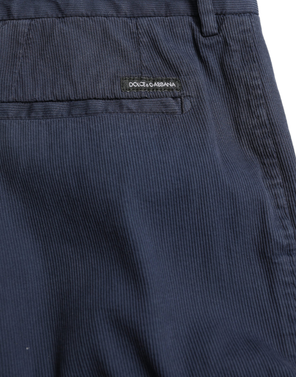 Dolce & Gabbana Dunkelblaue Baumwoll-Stretch-Hose mit schmaler Passform