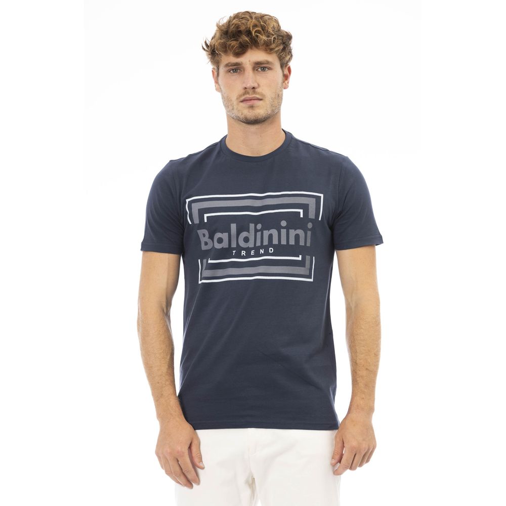 Baldinini Trend Blau Baumwolle Männer T-Shirt