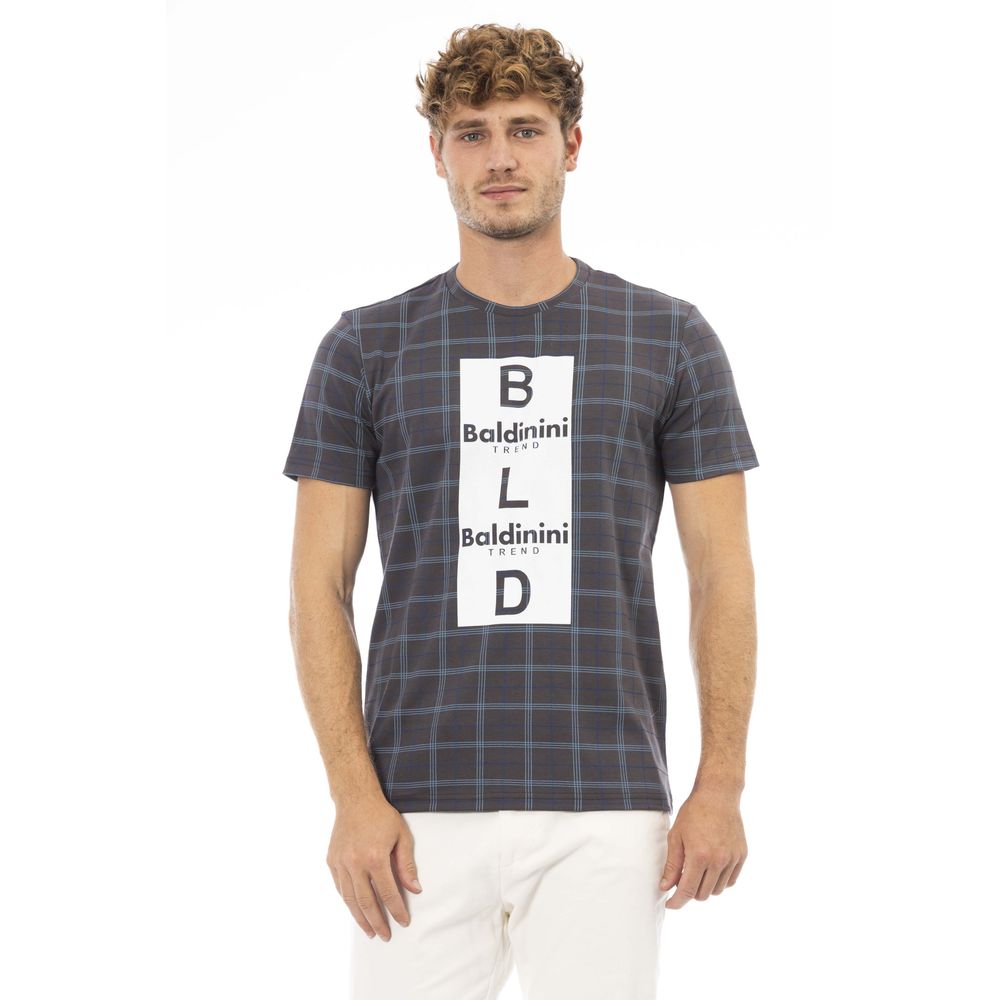 Baldinini Trend Graues Baumwolle Männer T-Shirt