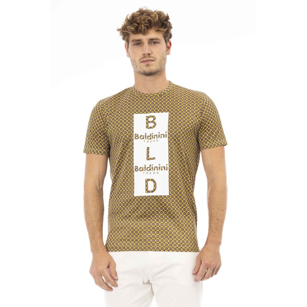 Baldinini Trend Gelbes Baumwolle Männer T-Shirt