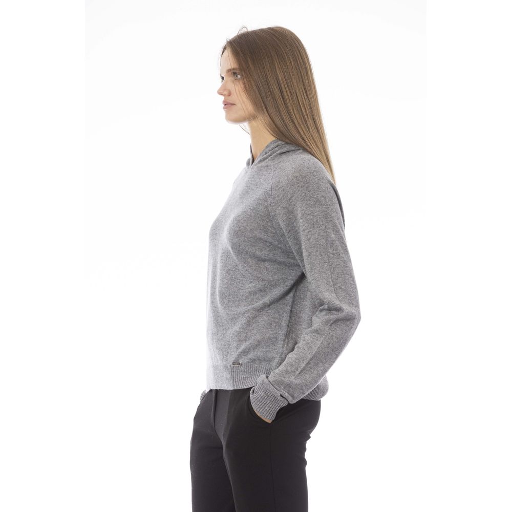 Baldinini Trend Grauer Viskose Pullover für Frauen