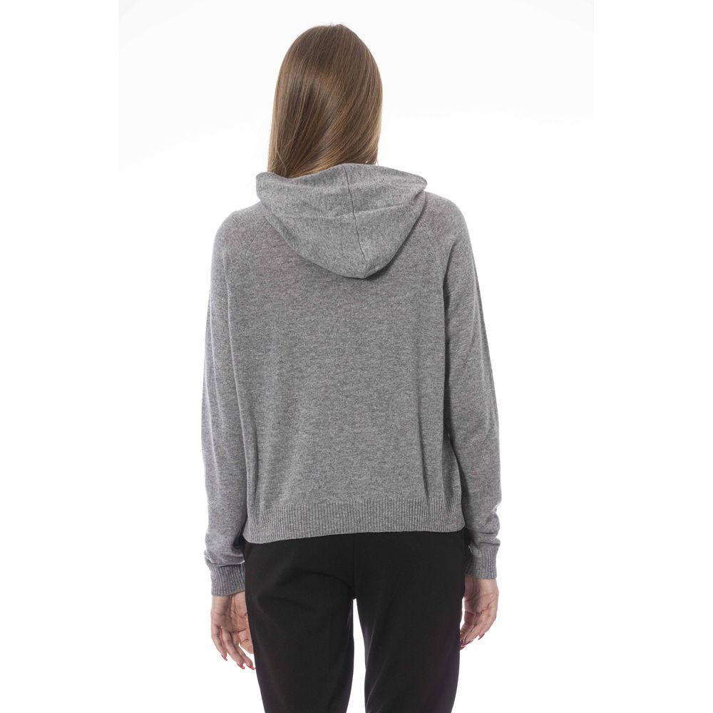 Baldinini Trend Grauer Viskose Pullover für Frauen