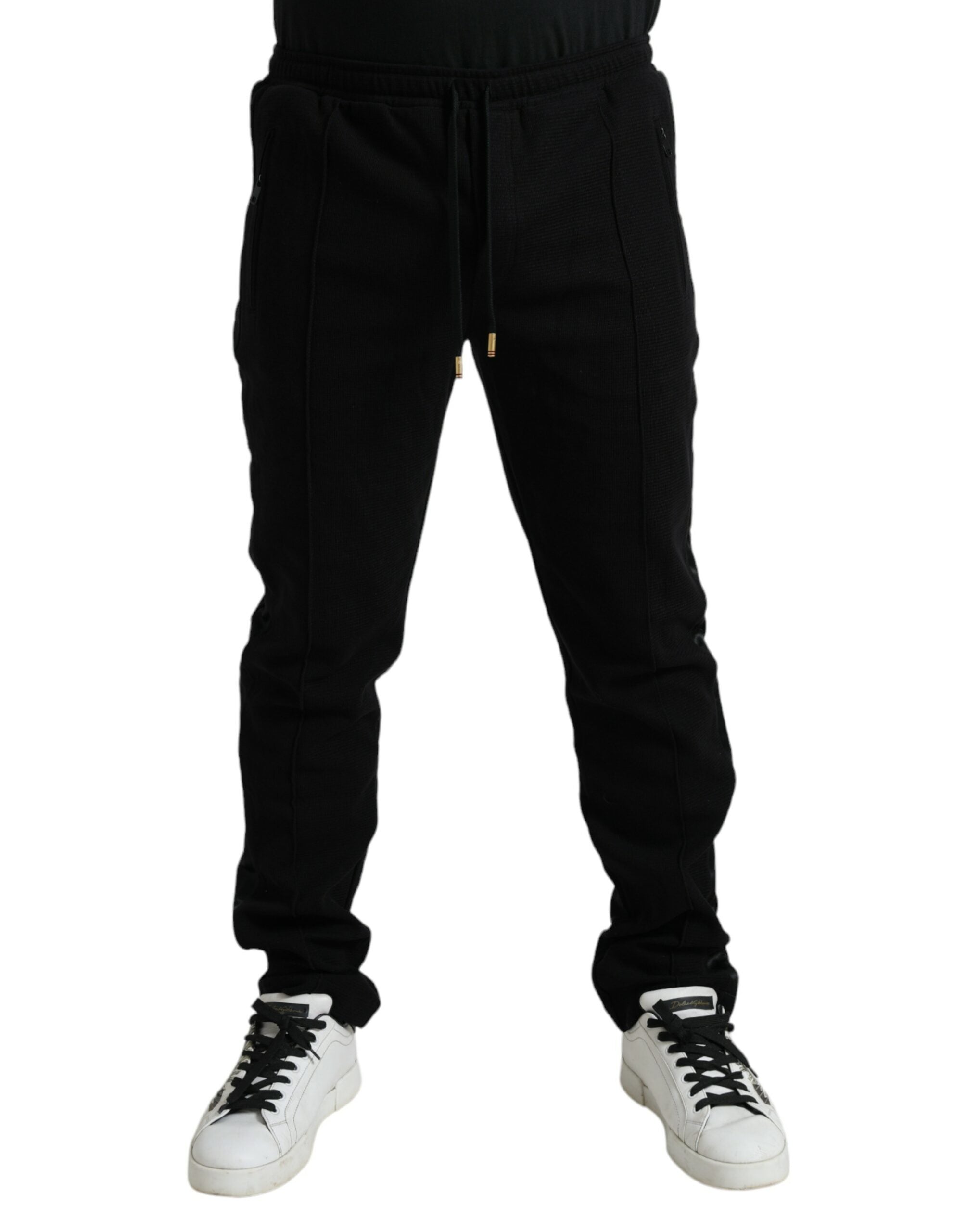 Dolce & Gabbana Schwarze Jogger-Sweatpants aus Baumwollmischung
