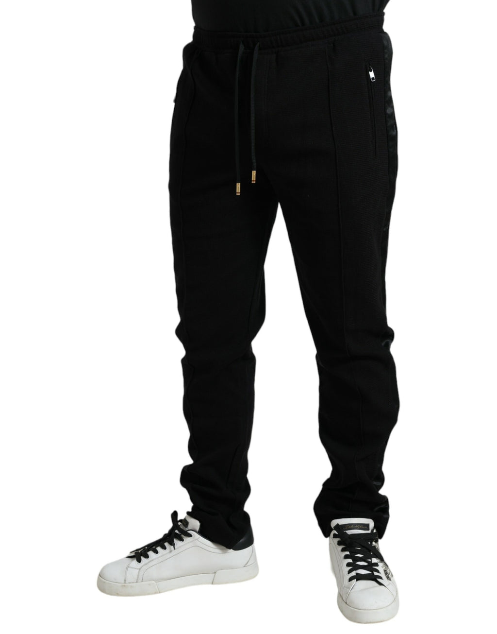 Dolce & Gabbana Schwarze Jogger-Sweatpants aus Baumwollmischung