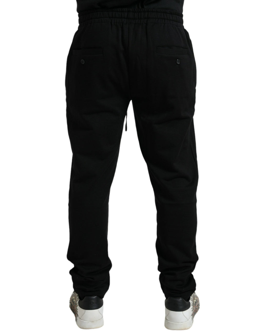 Dolce & Gabbana Schwarze Baumwoll-Logo-Jogger Herren-Sweatpants-Hose