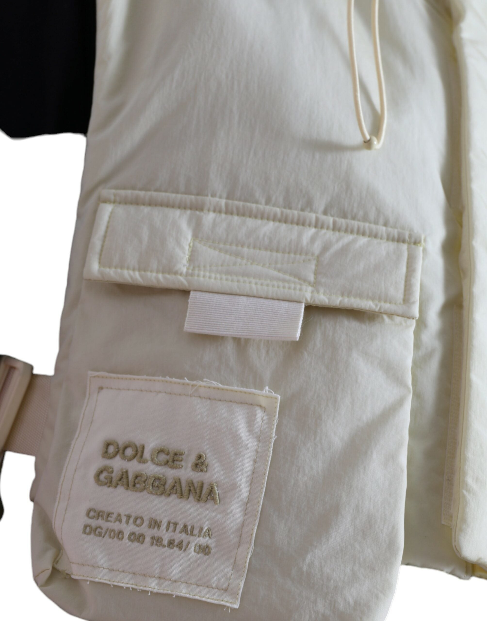 Dolce & Gabbana Gelbe Nylonweste mit Kapuze Sportswear Weste Jacke