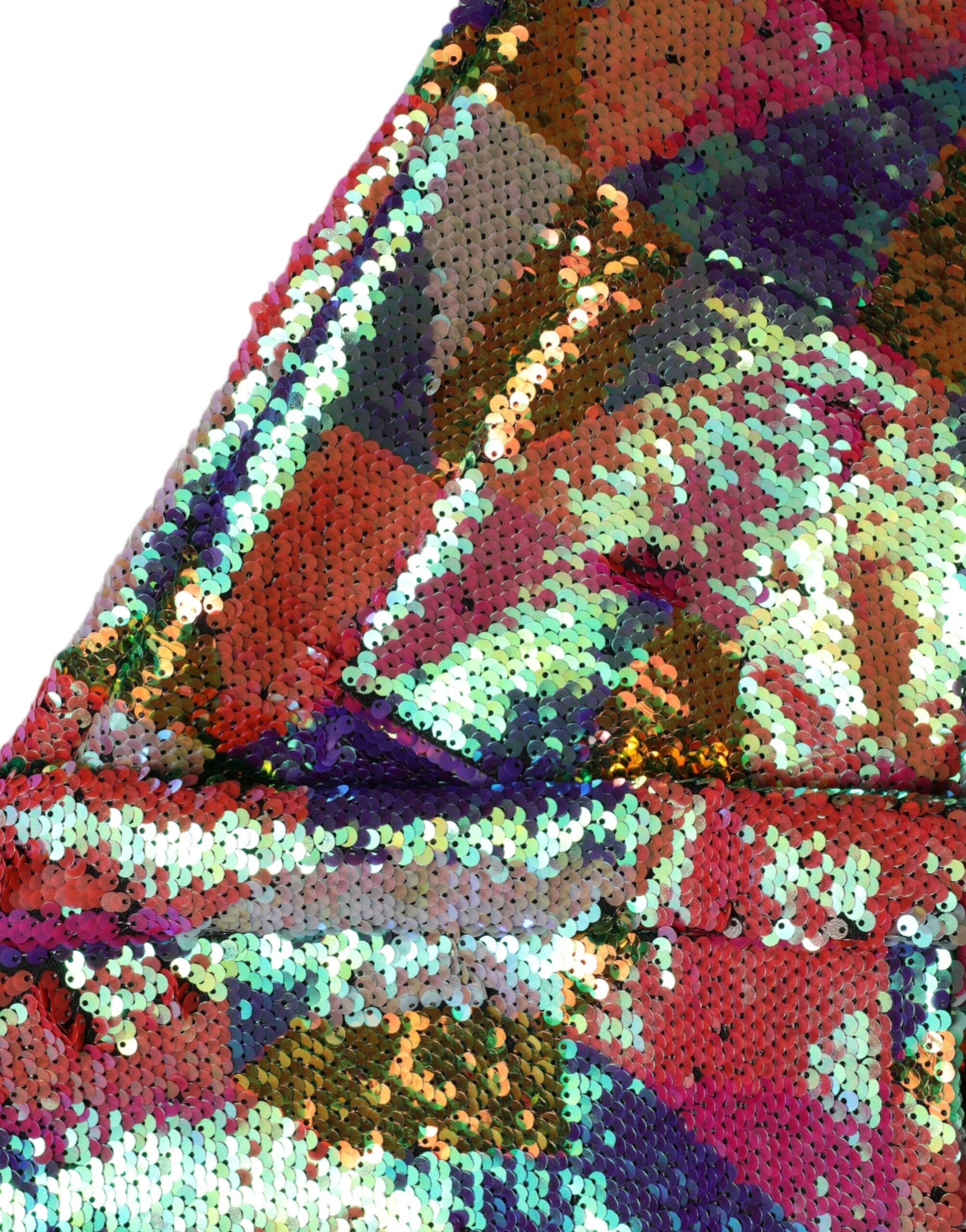 Dolce & Gabbana Multicolor Polyester Paillettenmantel Jacke