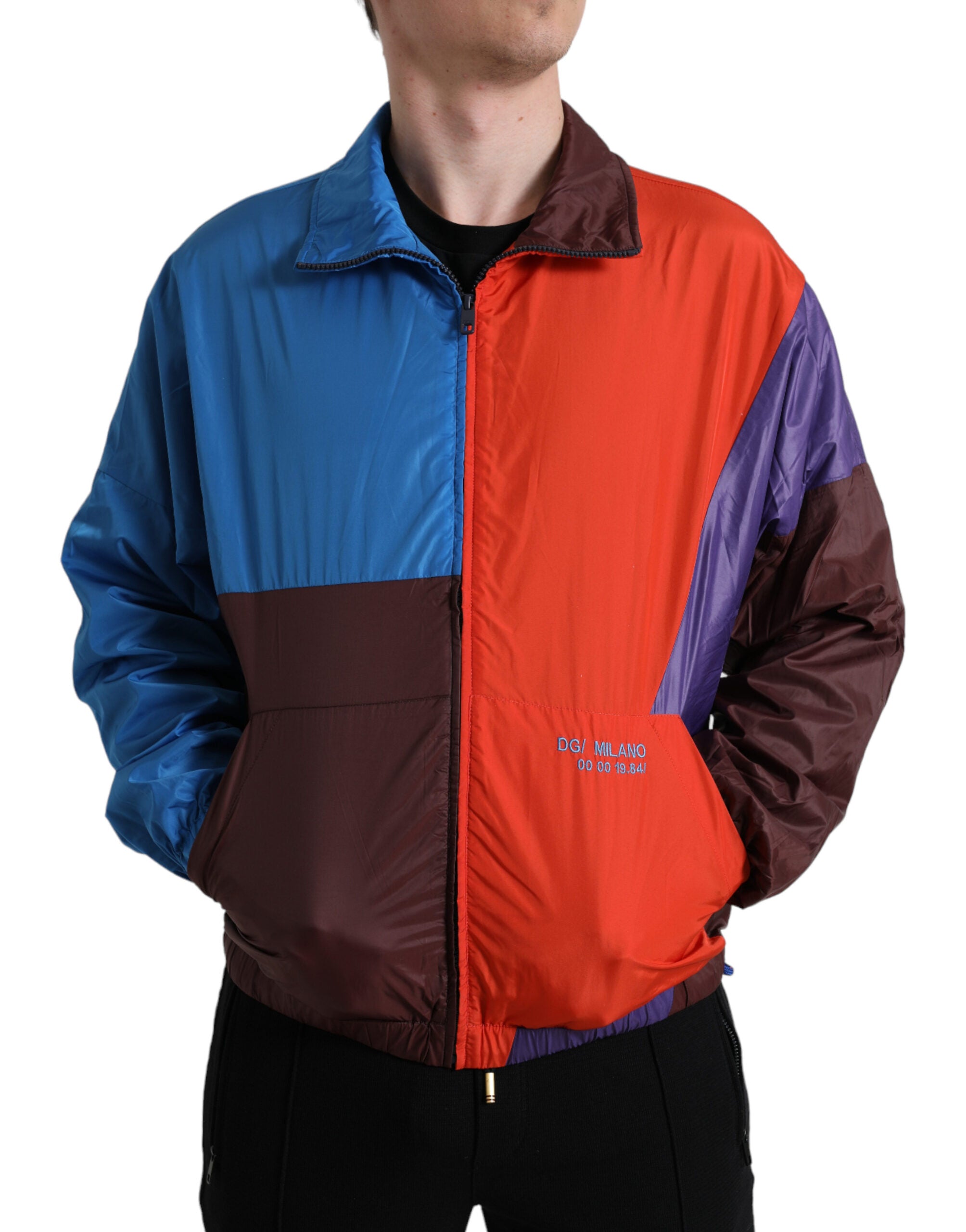 Dolce & Gabbana Multicolor Farbe Windbreaker Jacke