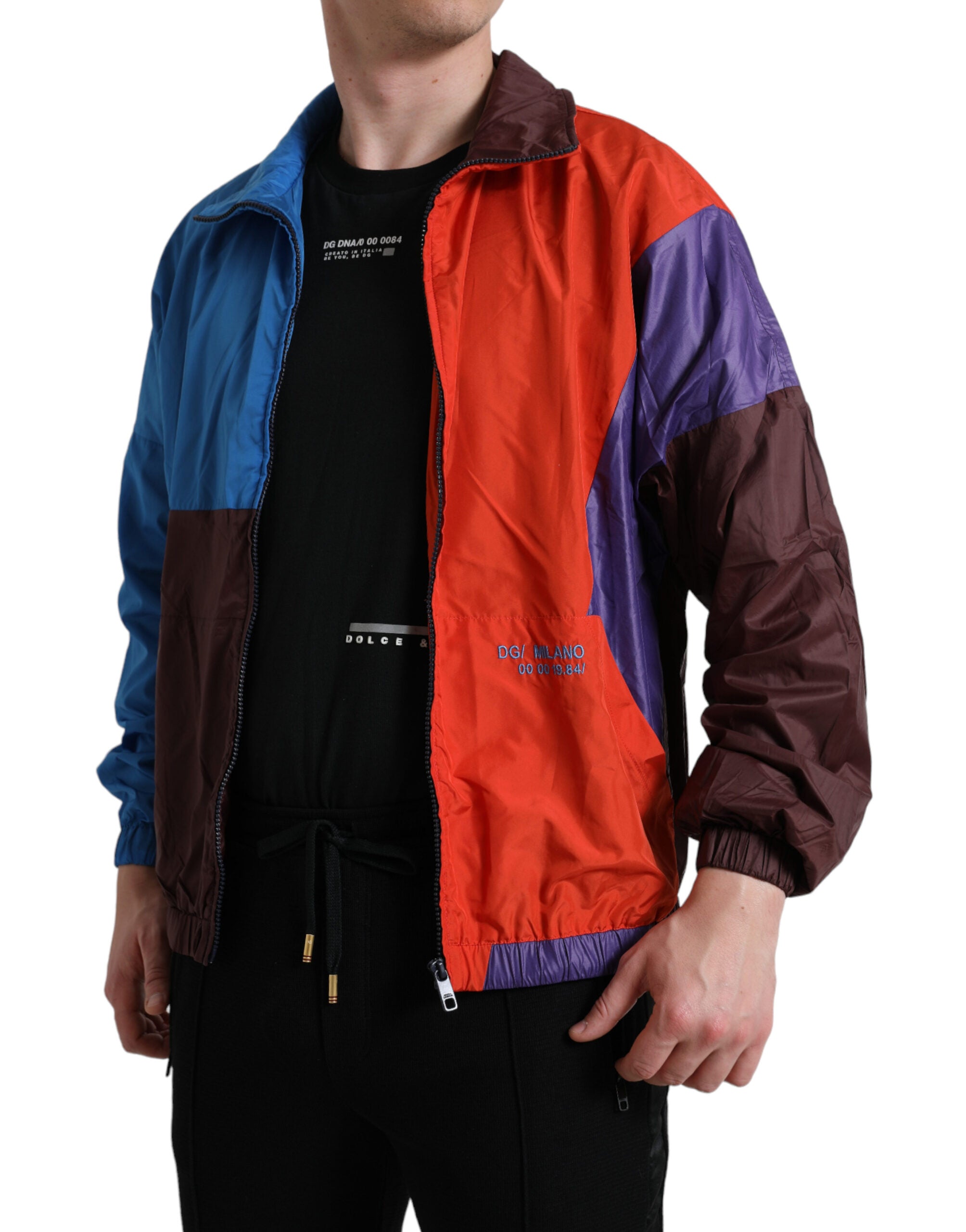 Dolce & Gabbana Multicolor Farbe Windbreaker Jacke