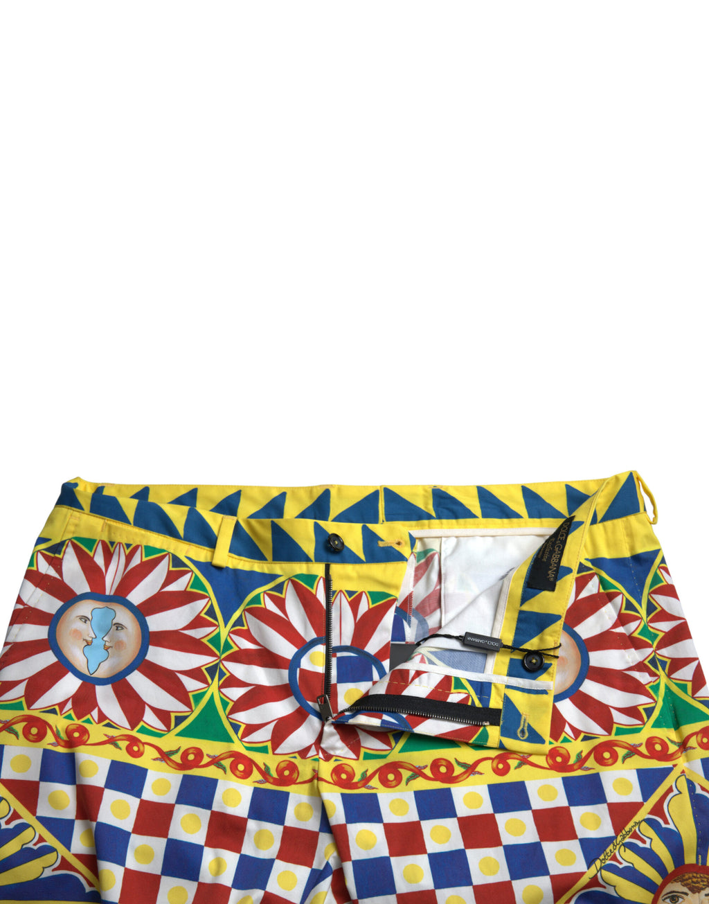 Dolce & Gabbana Mehrfarbige Carretto Print Herren Bermudashorts