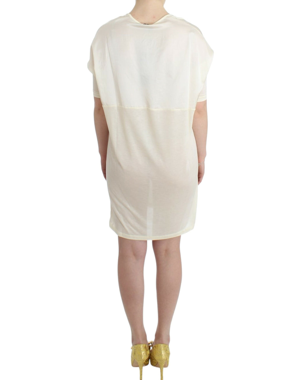 Costume National Weißes Modal-Schlauchkleid