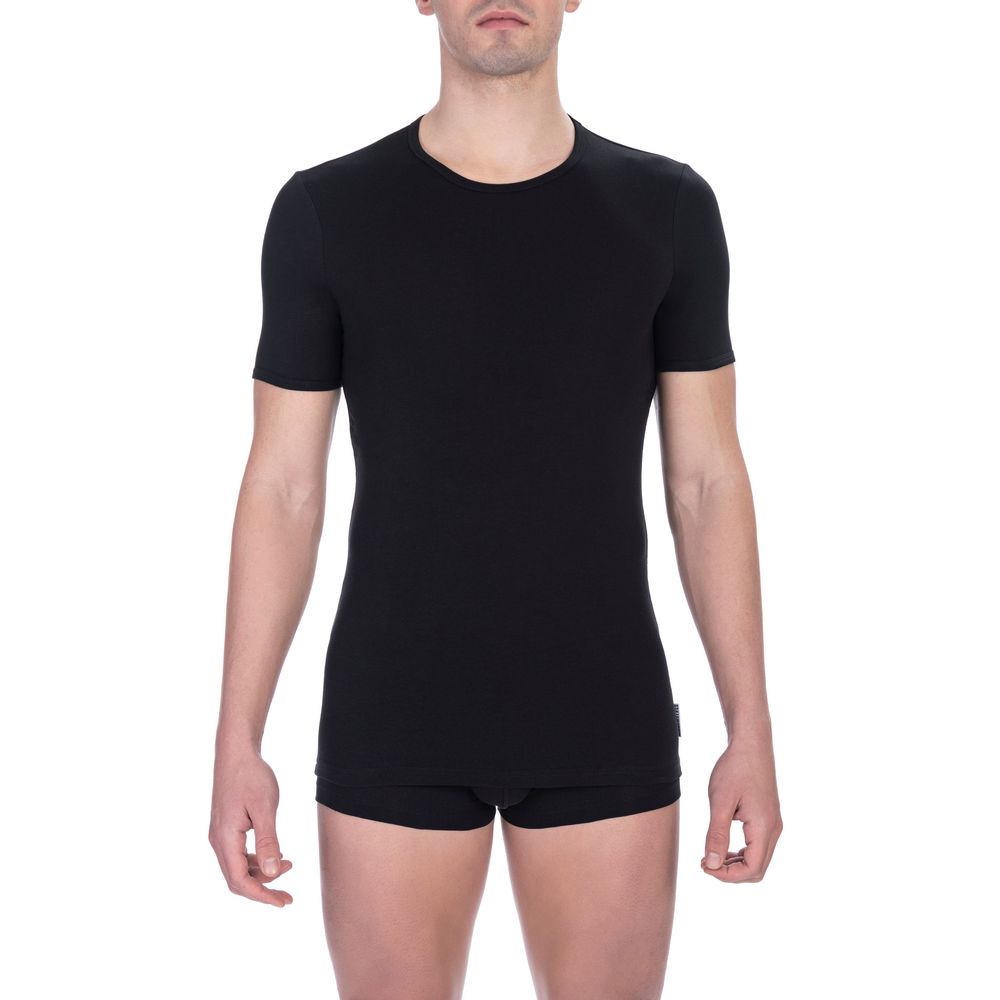 Bikkembergs Schwarzes Baumwoll-T-Shirt für Männer
