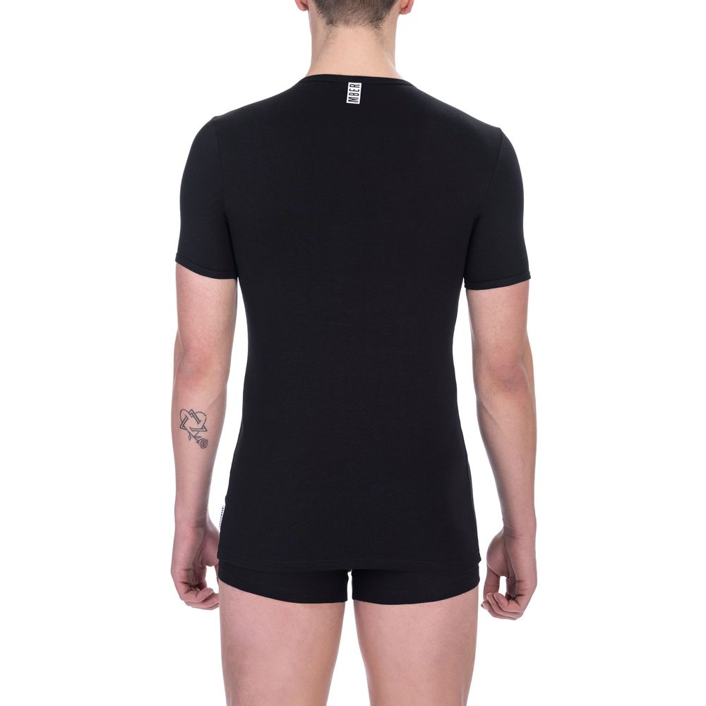 Bikkembergs Schwarzes Baumwoll-T-Shirt für Männer