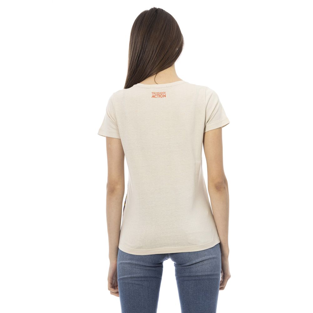 Trussardi Action Beige Baumwolle Frauen T-Shirt