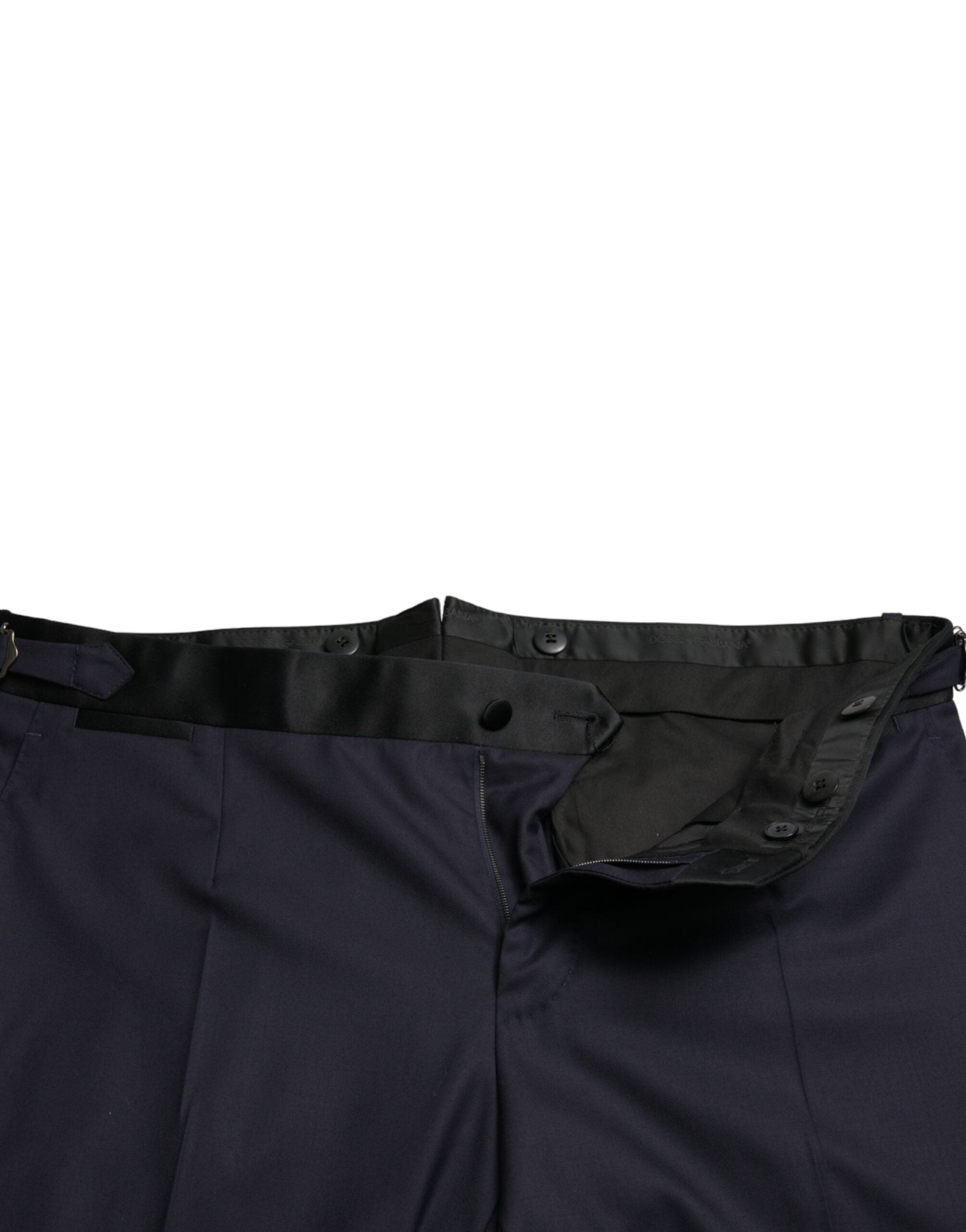 Dolce & Gabbana Blaue Woll-Cropped-Tapered-Hose