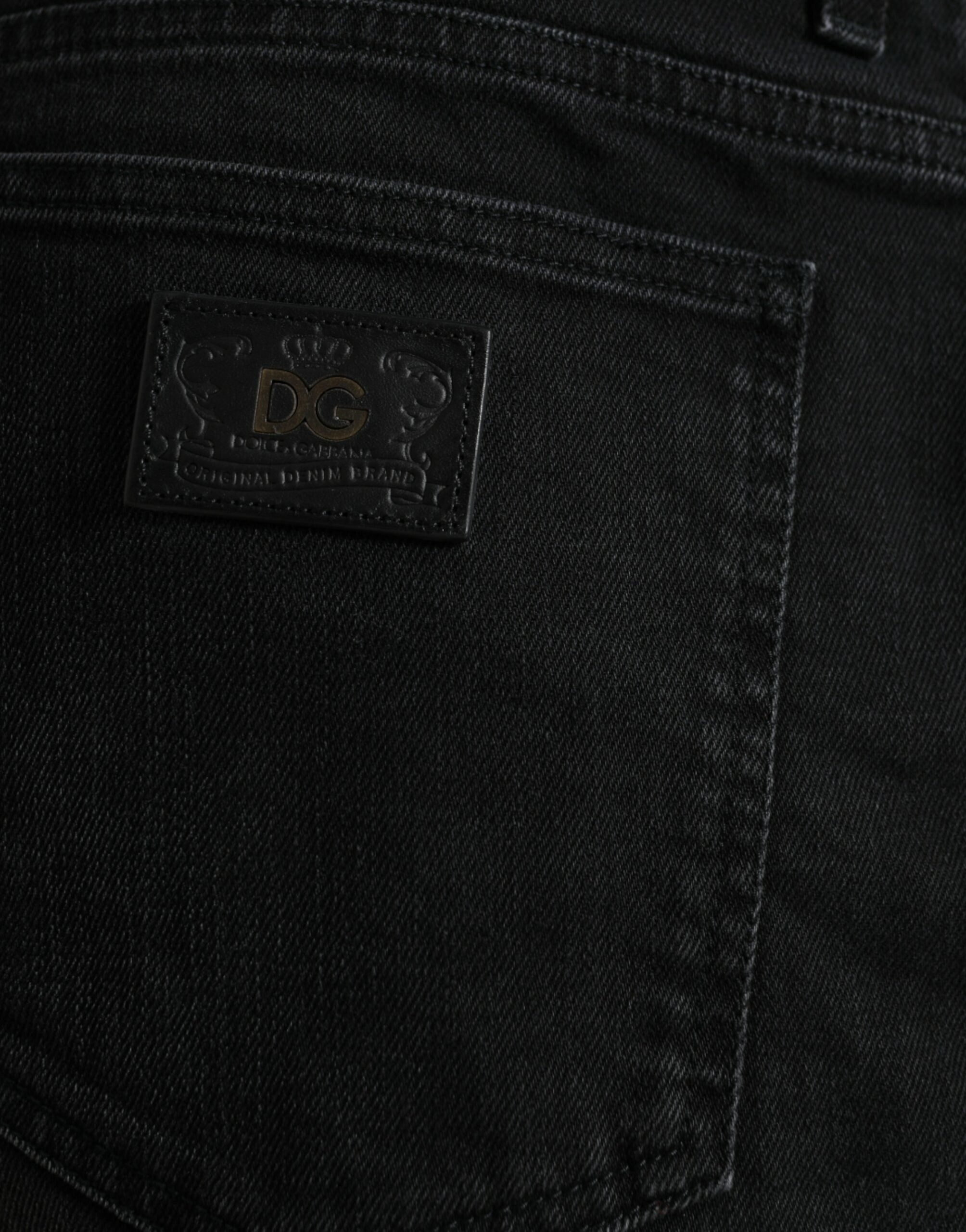 Dolce & Gabbana Schwarze Baumwoll-Stretch-Bermuda-Denim-Shorts