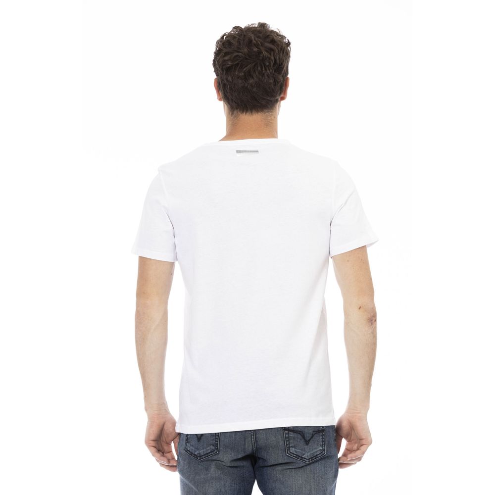 Bikkembergs Weißes Herren-T-Shirt aus Baumwolle