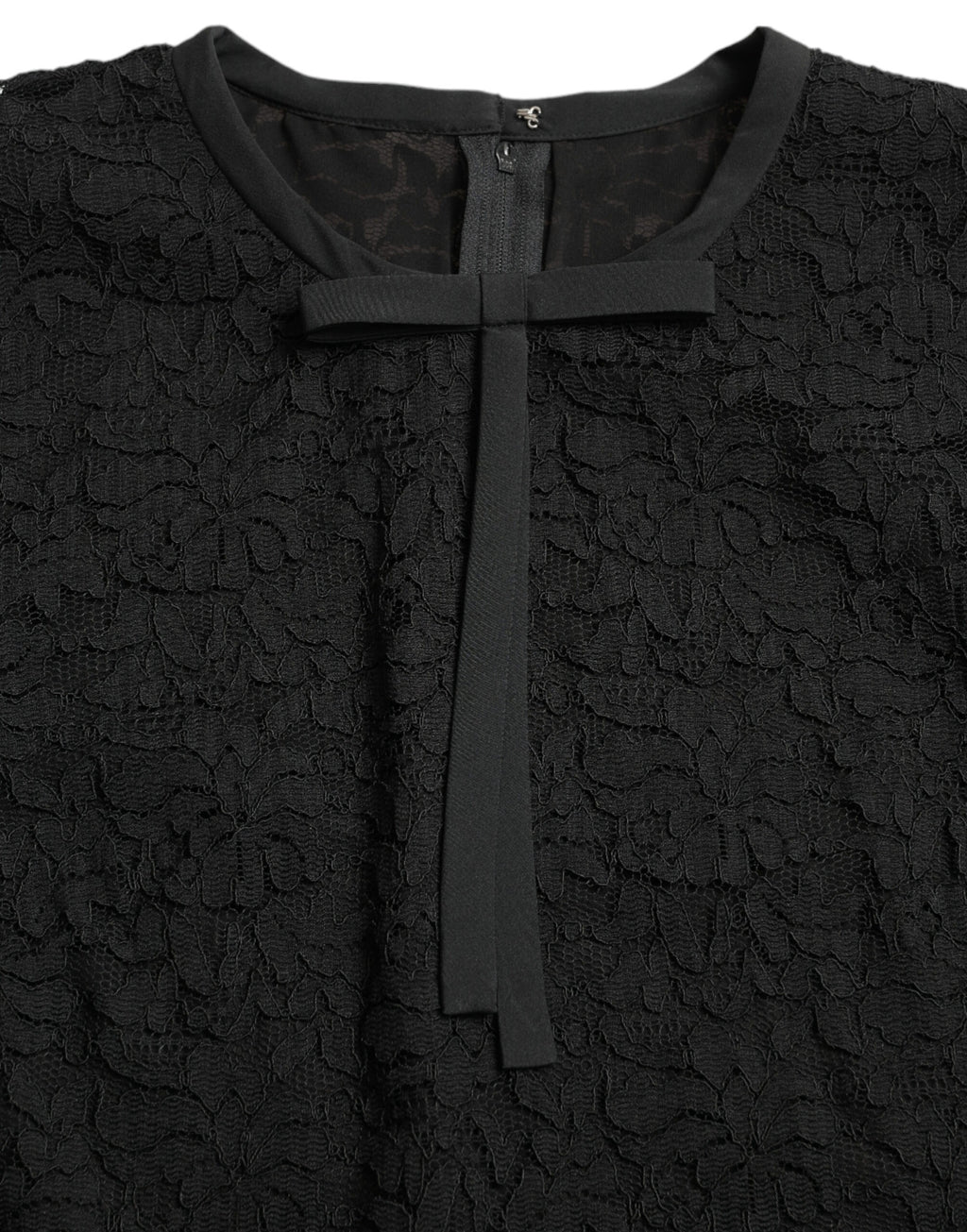 Dolce & Gabbana Schwarzes STAFF Bluse Floral Lace Nylon Top