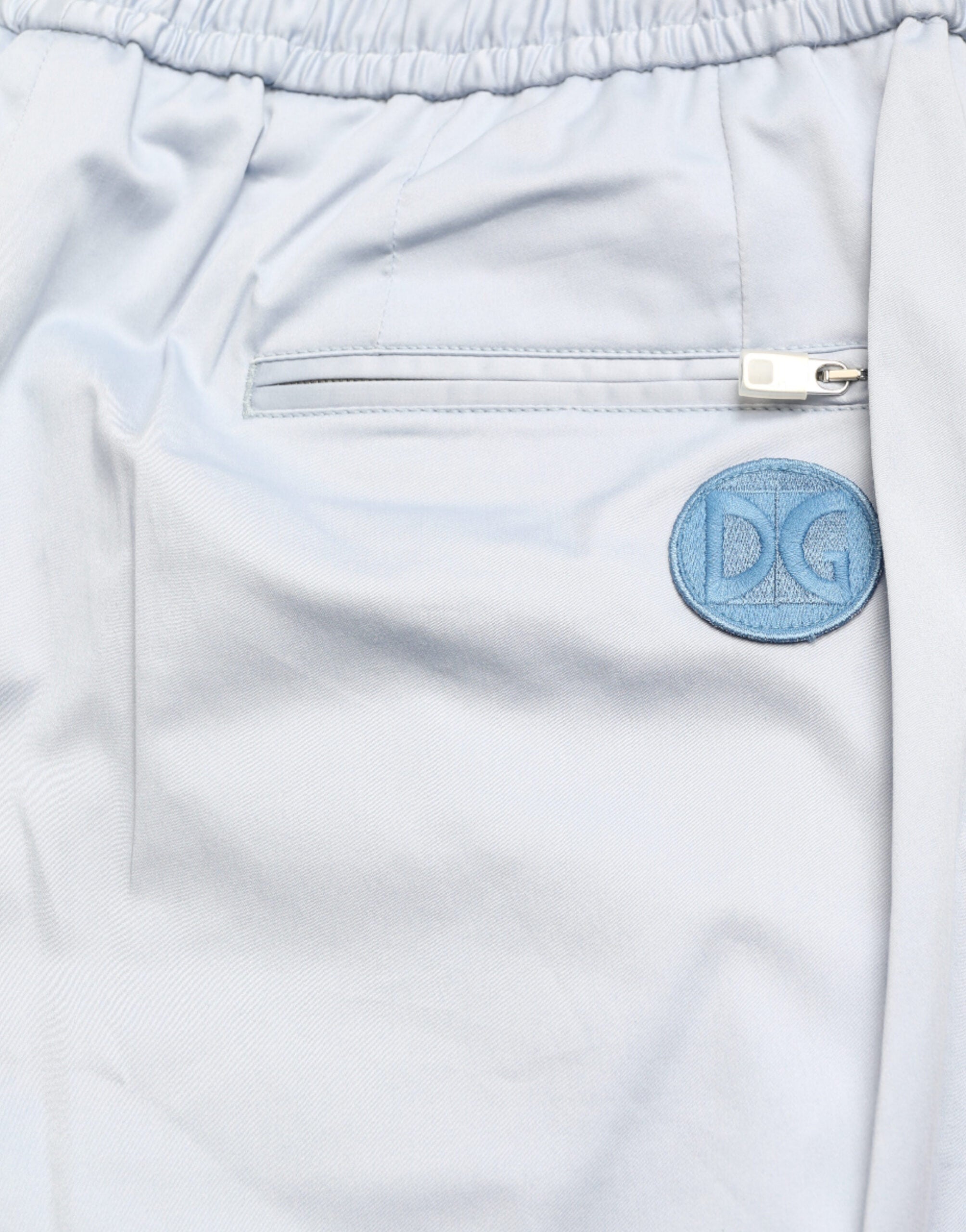 Dolce & Gabbana Hellblaue Baumwoll-Stretch-Jogger-Hose