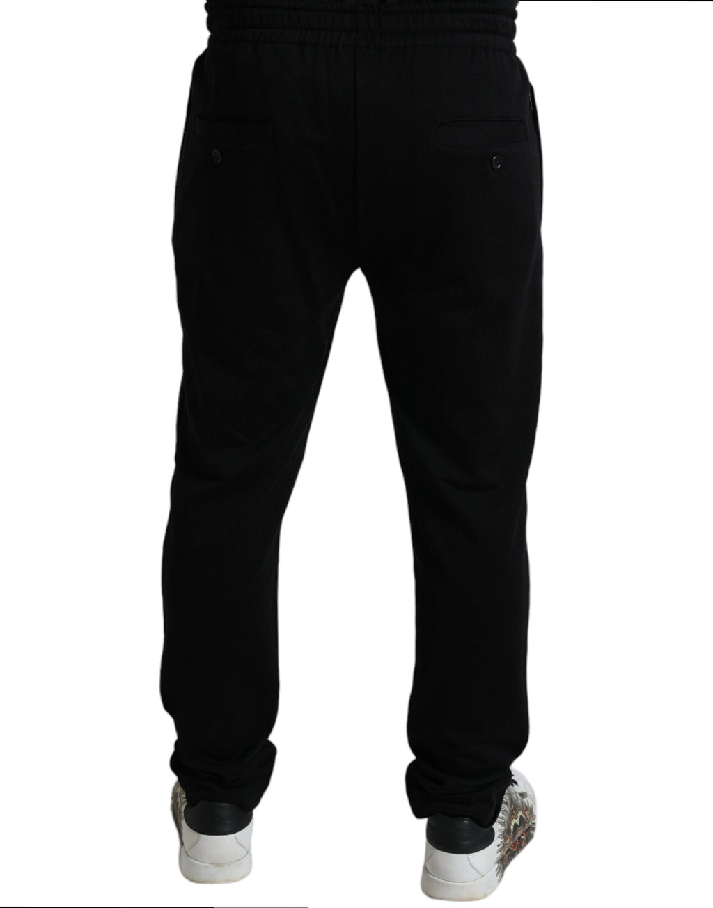 Dolce & Gabbana Schwarze DG Logo Skinny Jogger-Sweatpants Hose