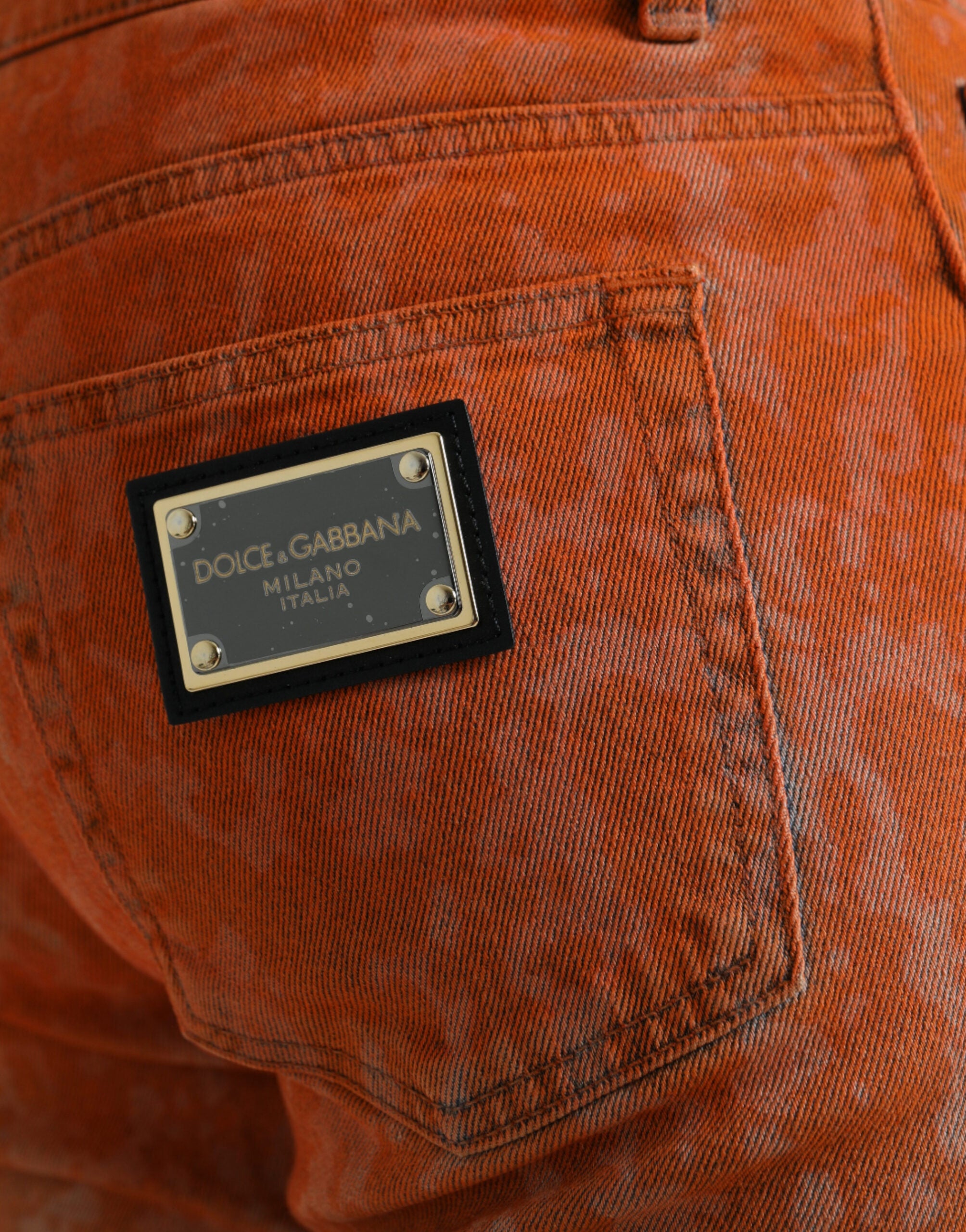 Dolce & Gabbana Multicolor Ombre Baumwolle Slim Fit Denim Jeans