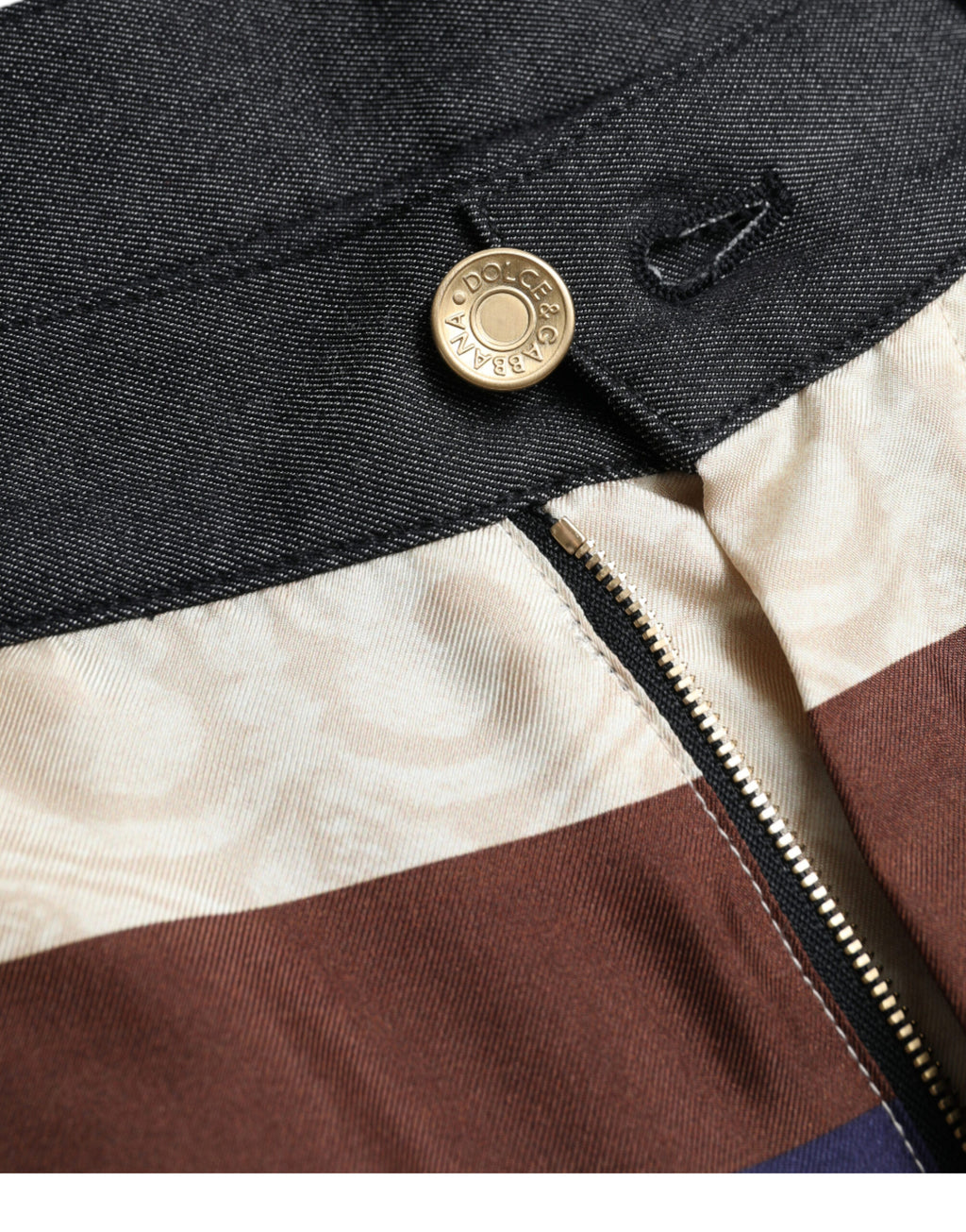 Dolce & Gabbana Multicolor Heraldic Skinny Herrenhose