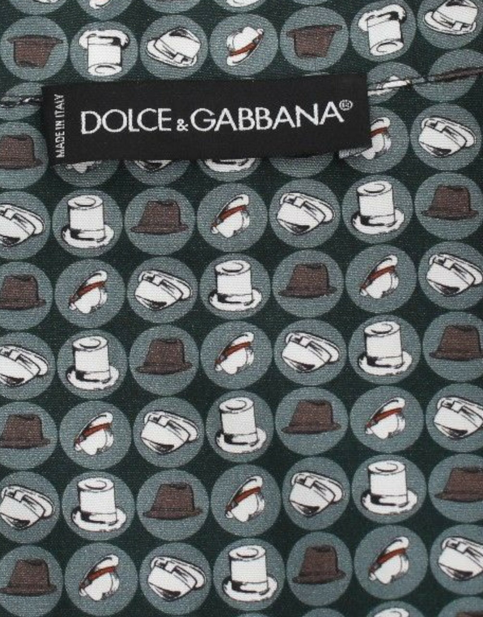 Dolce & Gabbana Grüner Hut Druck Baumwolle Pyjama Shirt Nachtwäsche