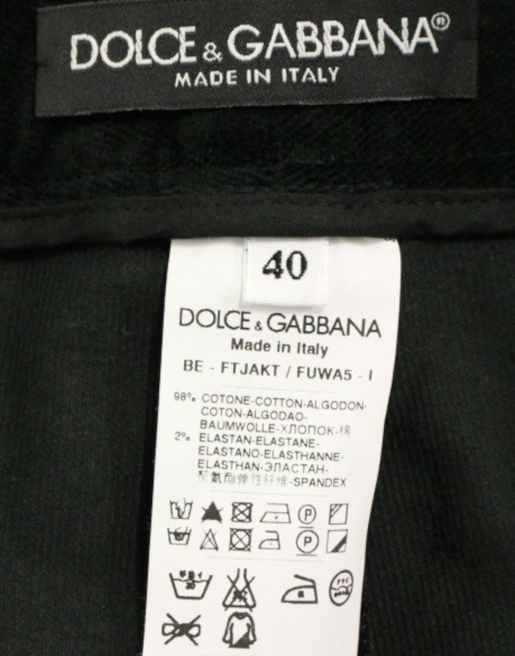 Dolce & Gabbana Schwarze Baumwollshorts Hose