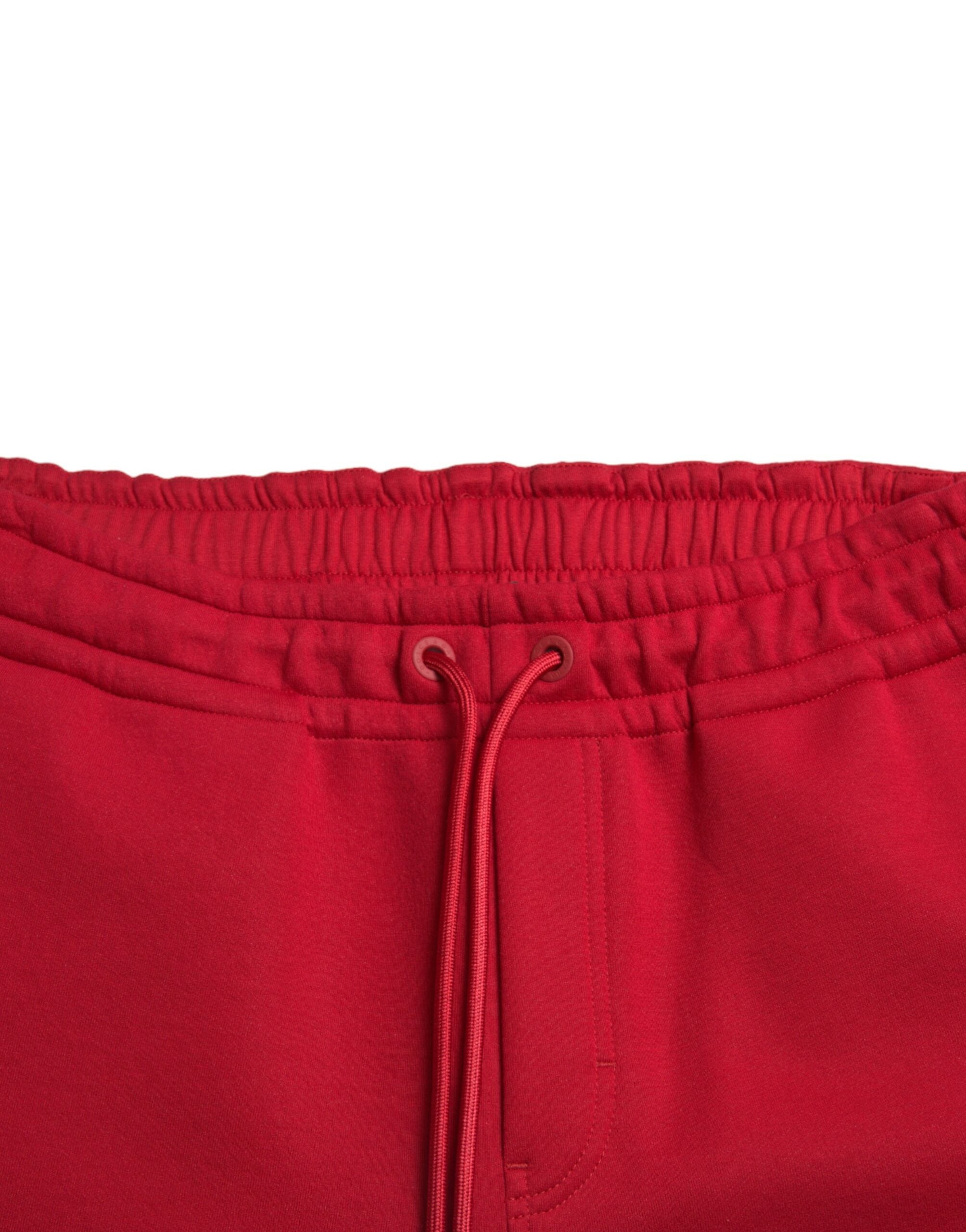 Dolce & Gabbana Rote Skinny-Jogger-Hose aus Baumwollmischung