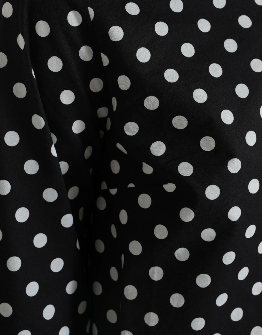 Dolce & Gabbana Schwarz-weiß gepunktetes Nylon-Shift-Minikleid