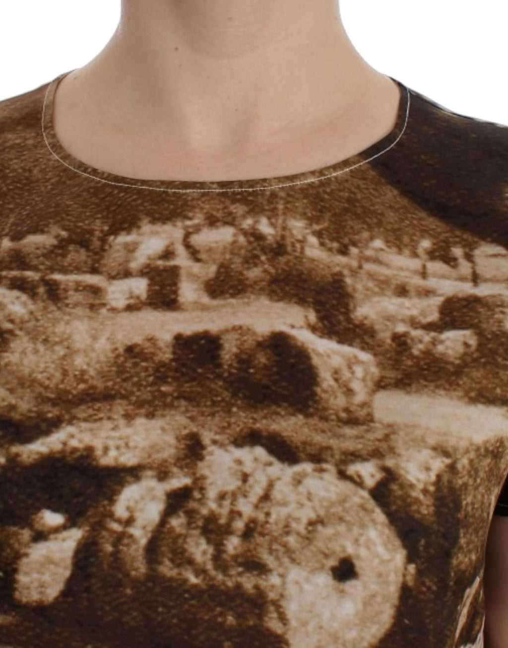 Dolce & Gabbana Braune Taormina-Seidenbluse