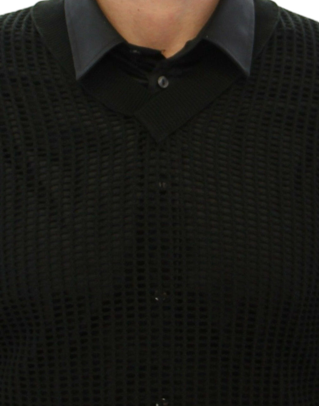 Dolce & Gabbana Dunkelgrüner Runway Netz Pullover Netzpullover