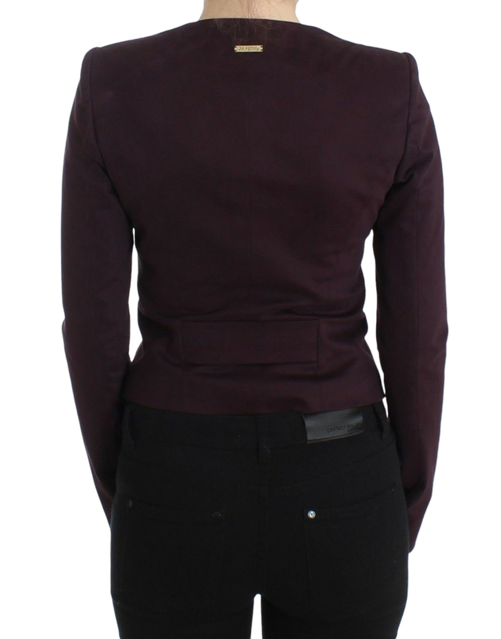 GF Ferre Lila geraffte Jacke Mantel Blazer Kurz