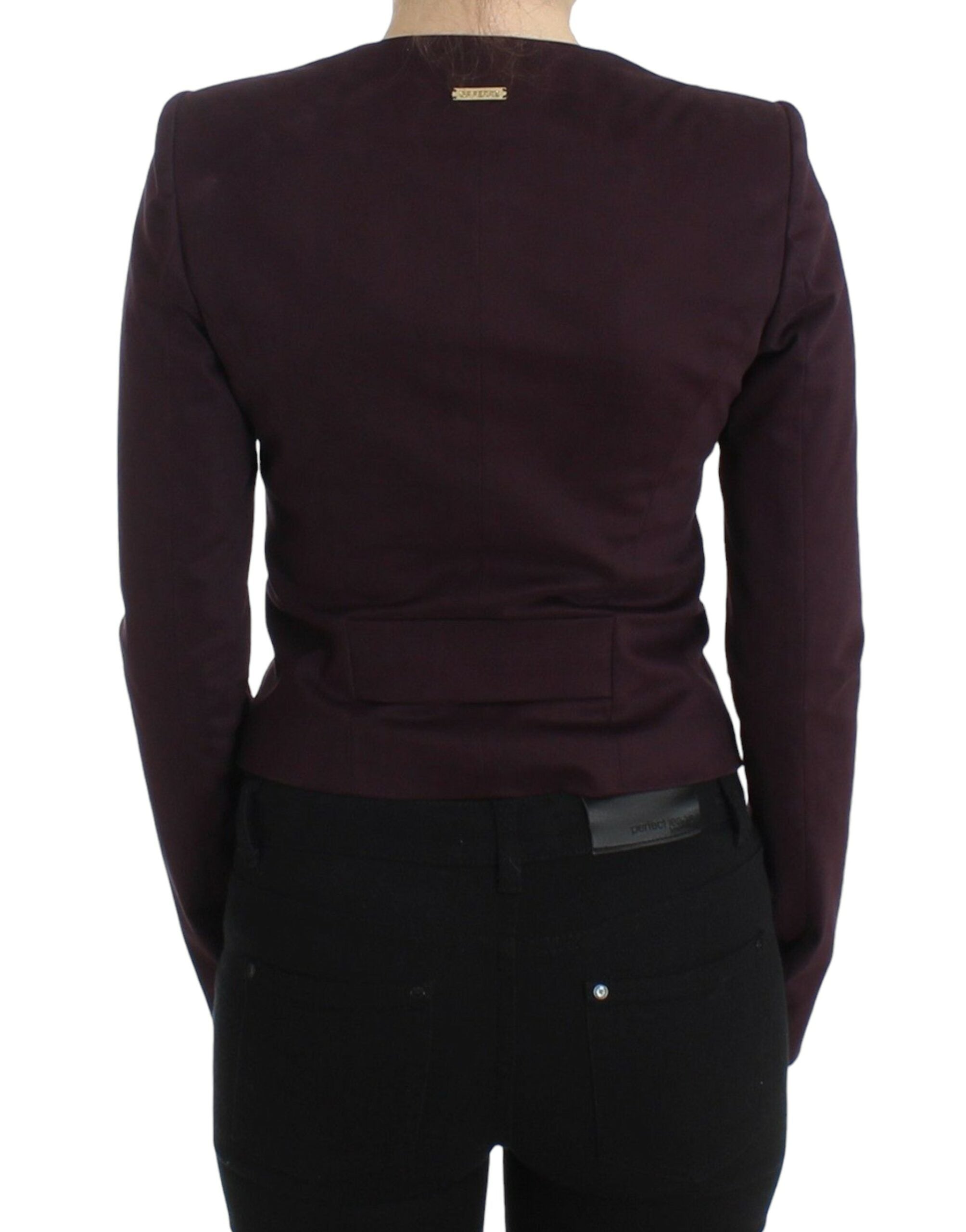 GF Ferre Lila geraffte Jacke Mantel Blazer Kurz