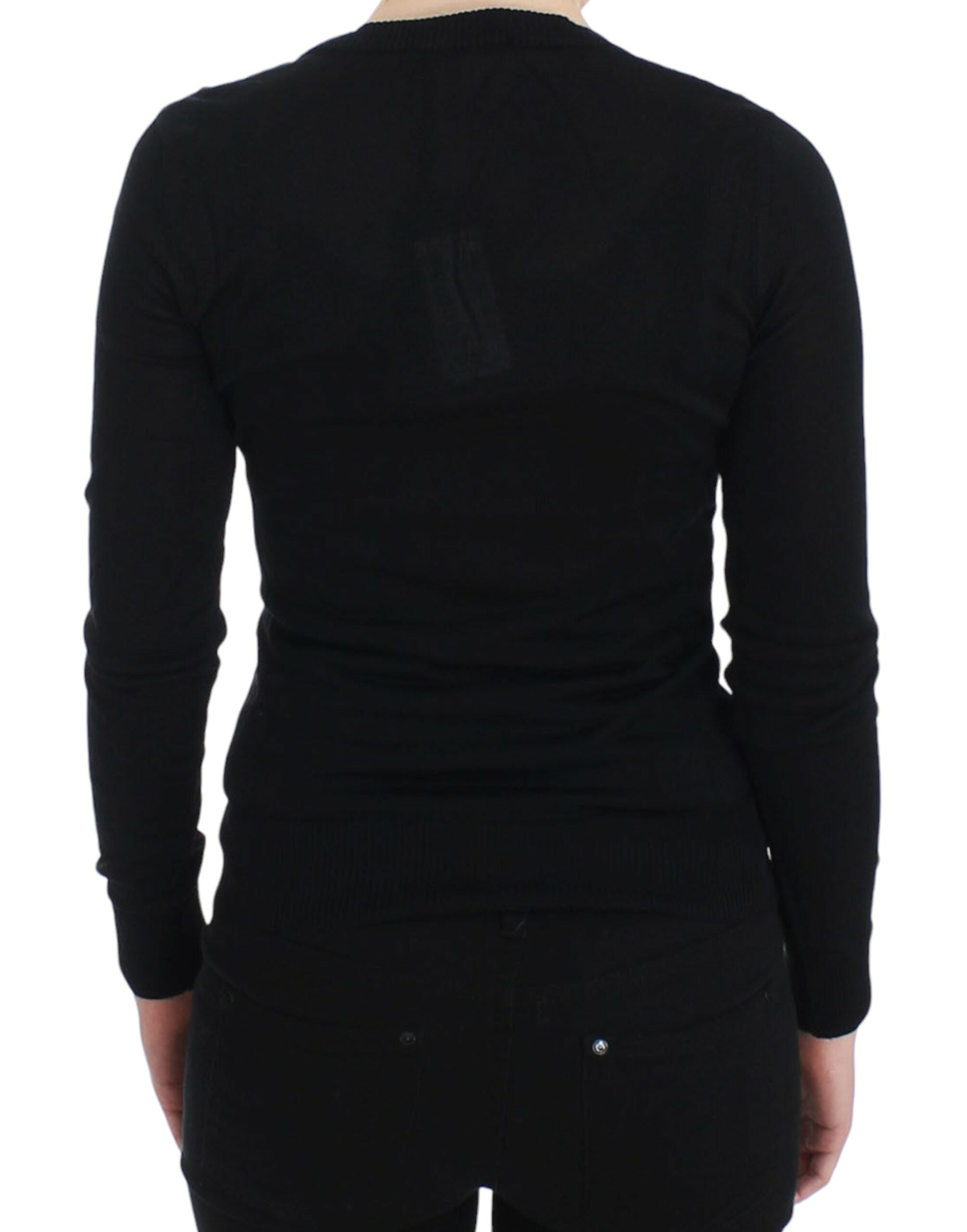 Dolce & Gabbana Schwarzer Kaschmirpullover mit Rundhalsausschnitt Pullover