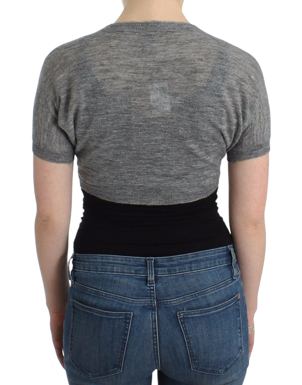 Ermanno Scervino Dessous Strickpullover Strickjacke Bolero Grau