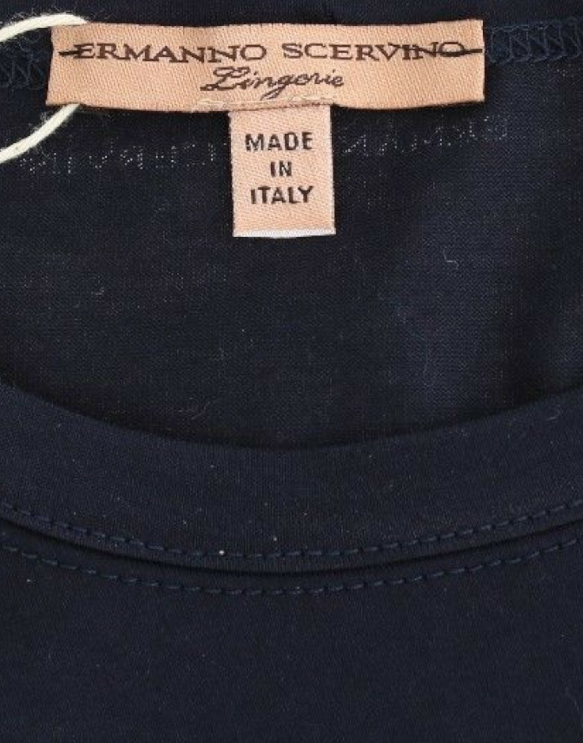 Ermanno Scervino Lingerie Blaues Logo-T-Shirt mit Rundhalsausschnitt aus Baumwolle