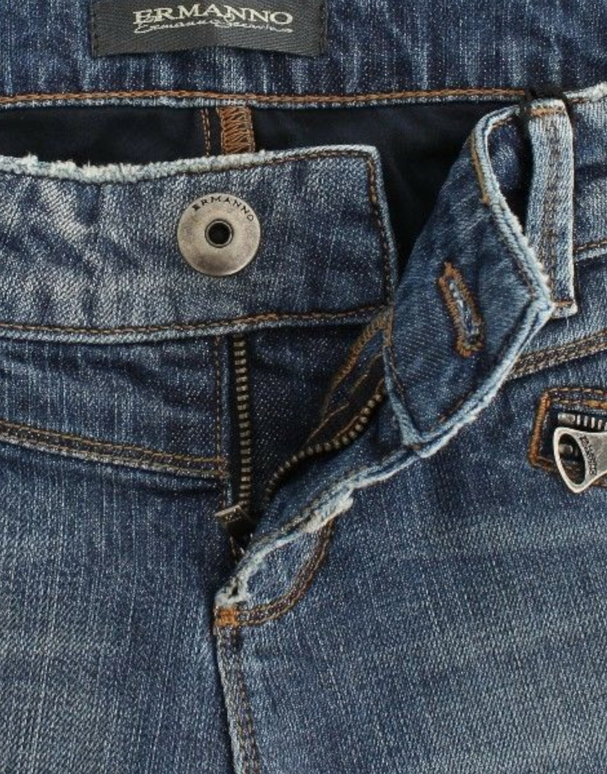 Ermanno Scervino Blaue Slim Jeans Denim-Hosen Straight Stretch