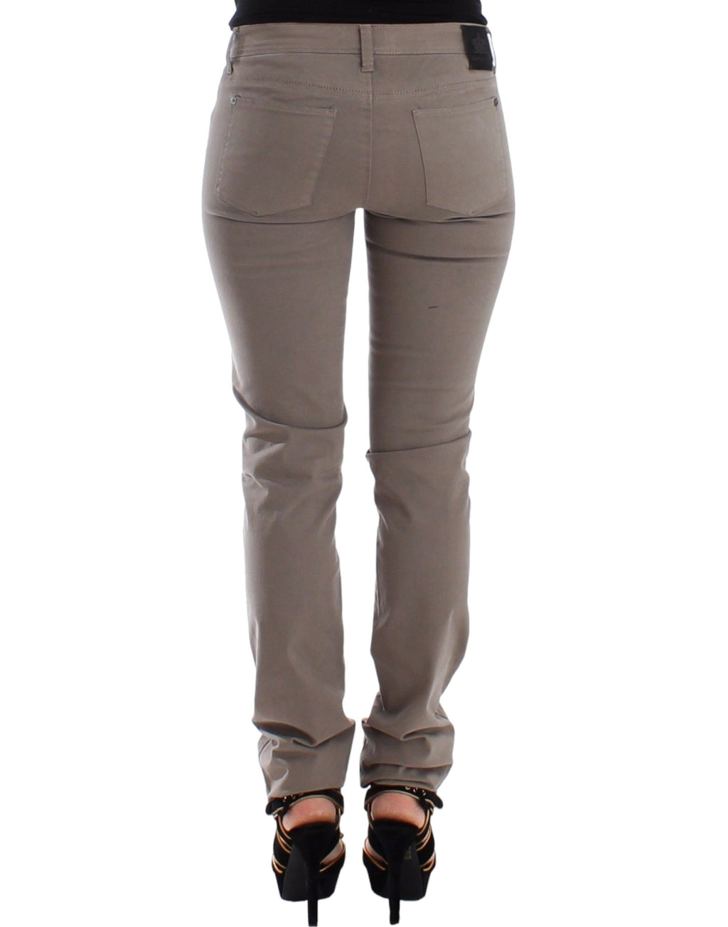 Ermanno Scervino Taupe Beige Schlanke Jeans Denim-Hosen Skinny