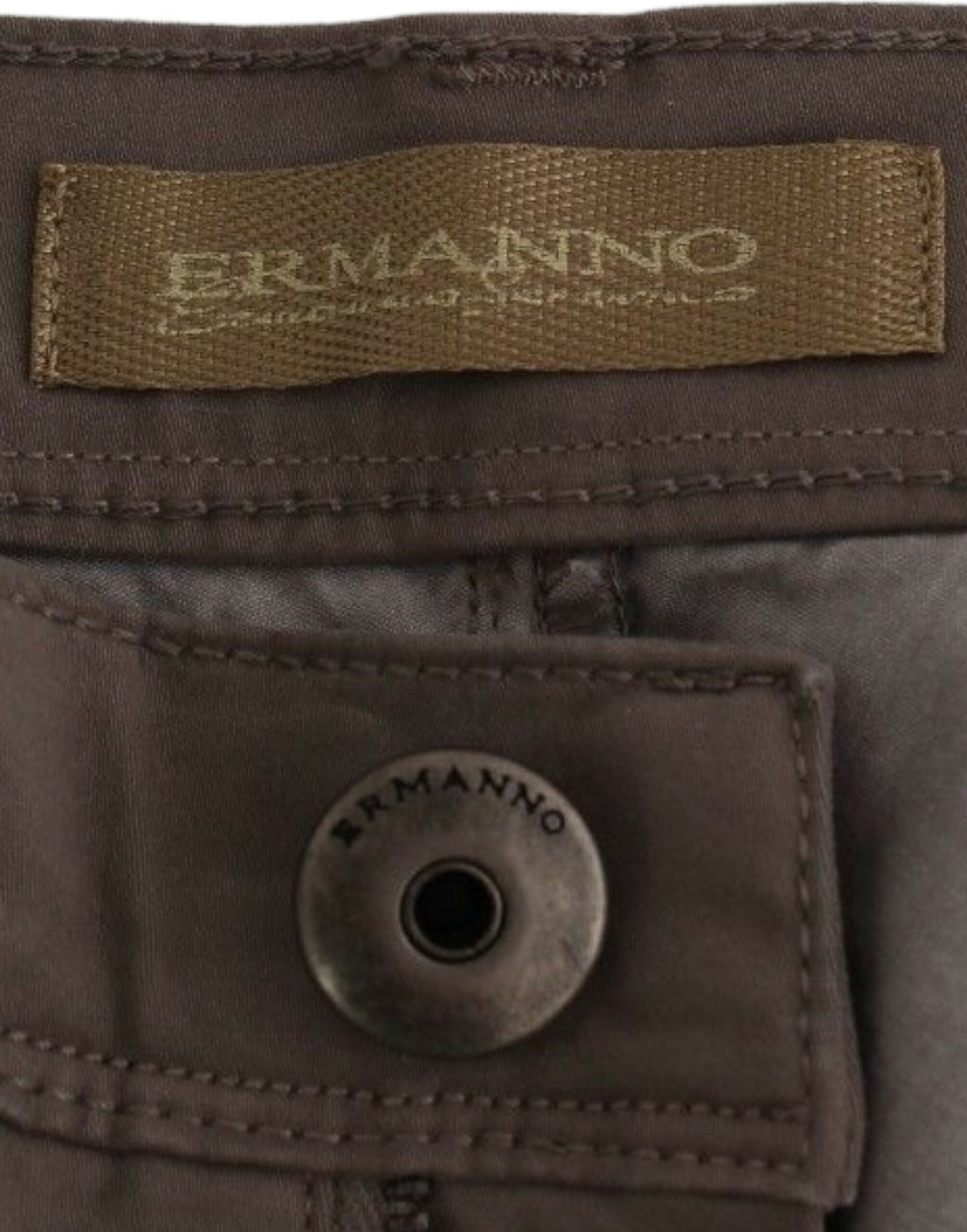 Ermanno Scervino Taupe Beige Schlanke Jeans Denim-Hosen Skinny