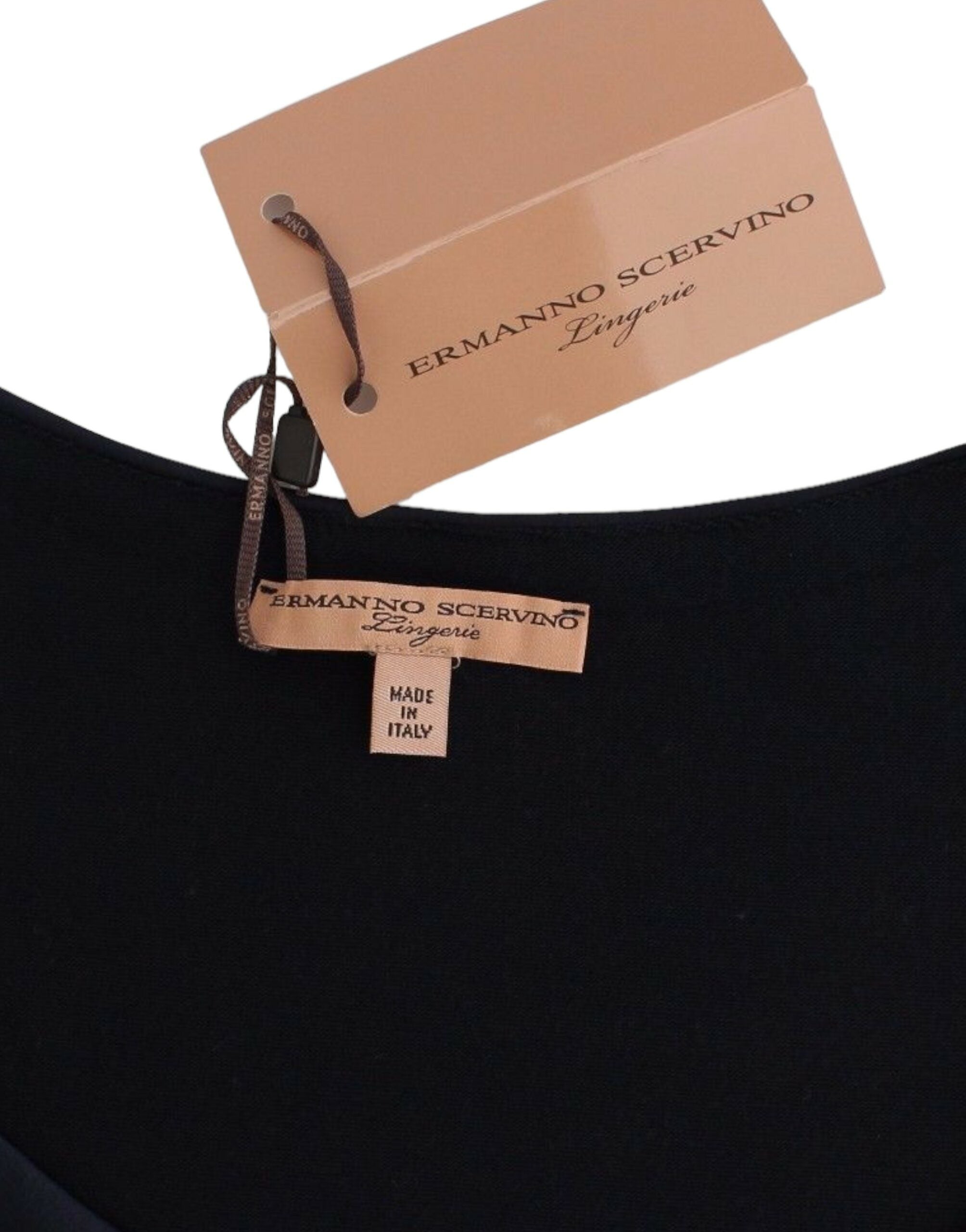 Ermanno Scervino Dessous Blau Top Bluse Pullover Spitze Rayon