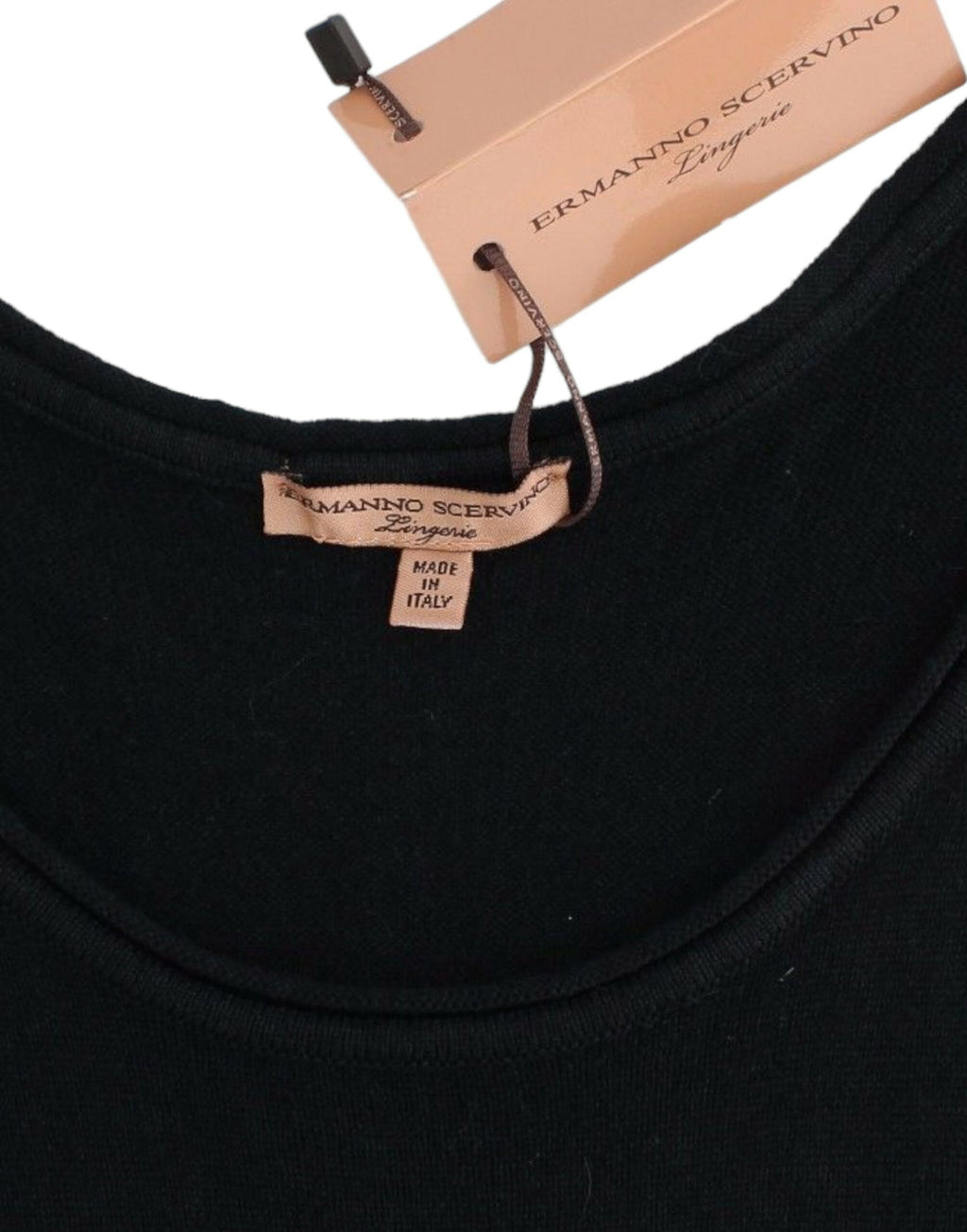 Ermanno Scervino Schwarzes Stricktop Strickpullover 100% Kaschmir